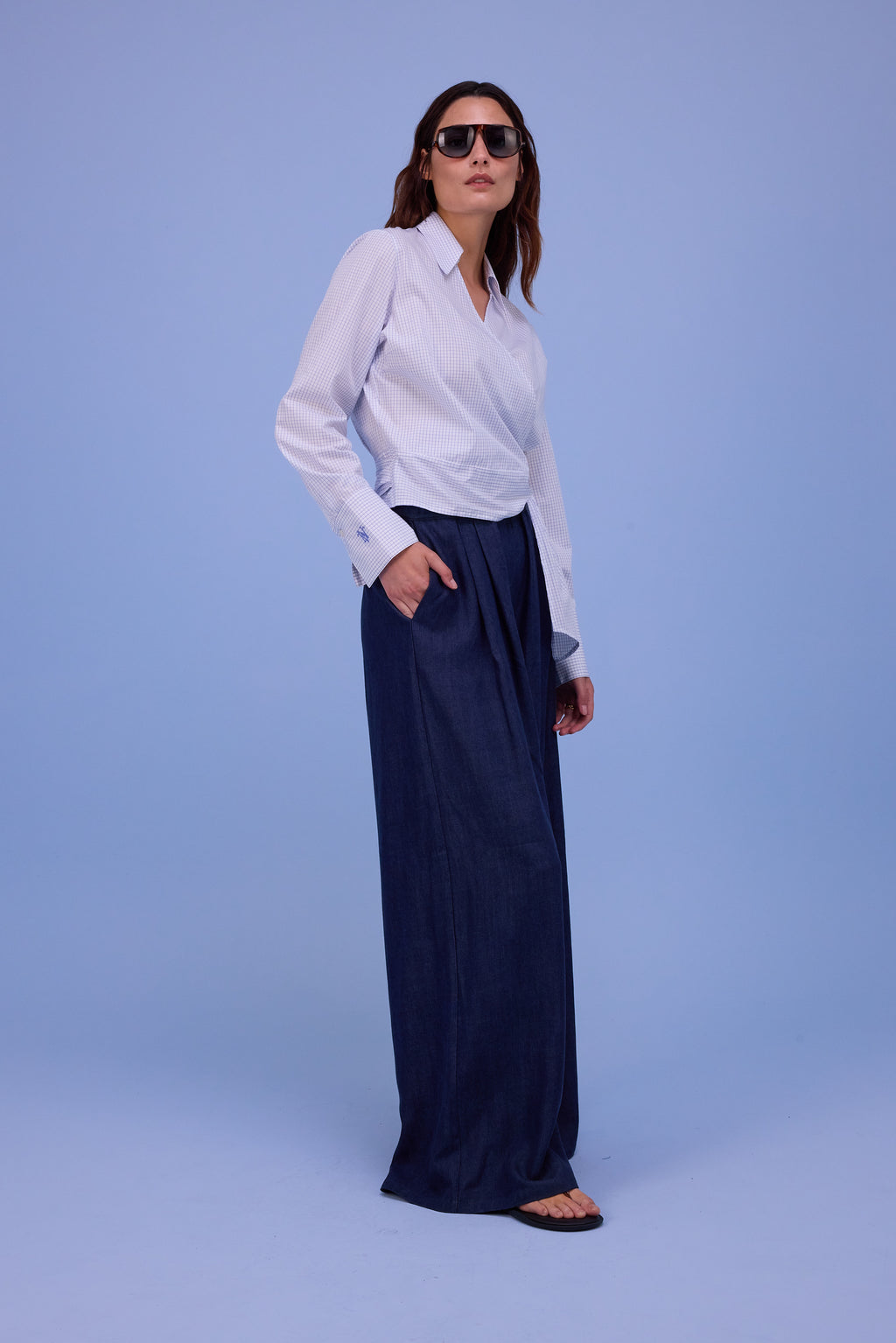 Halsey hemd in notebook blue checks