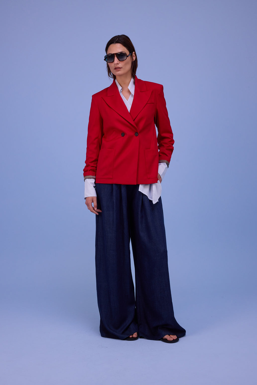 Halsey hemd in notebook blue checks