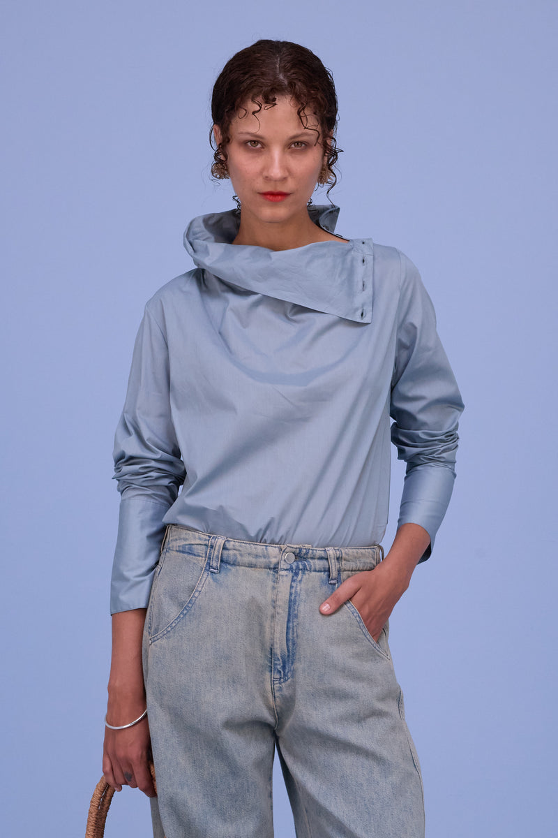 Haya blouse in dusk blue