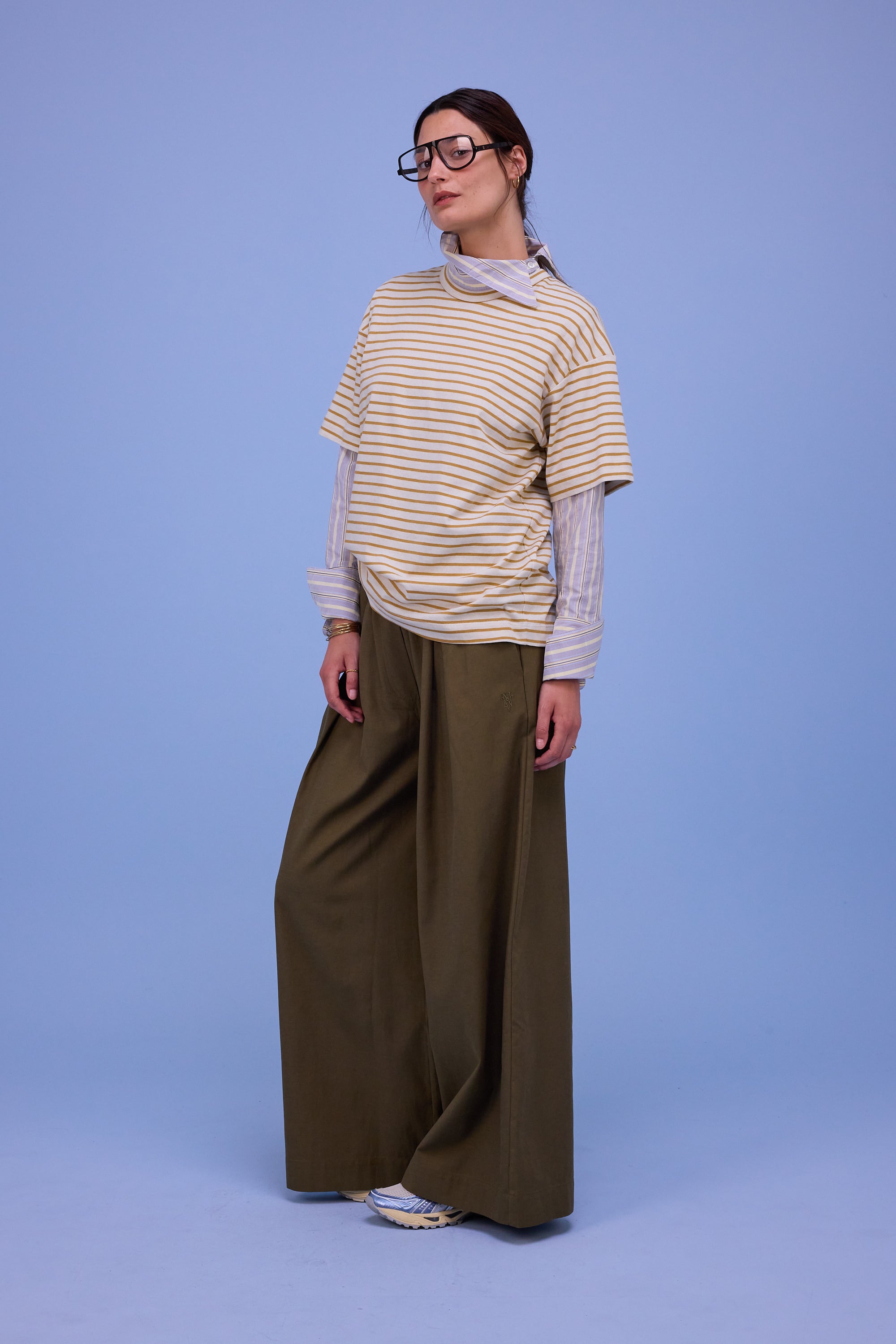 Halle blouse in tender yellow taffeta