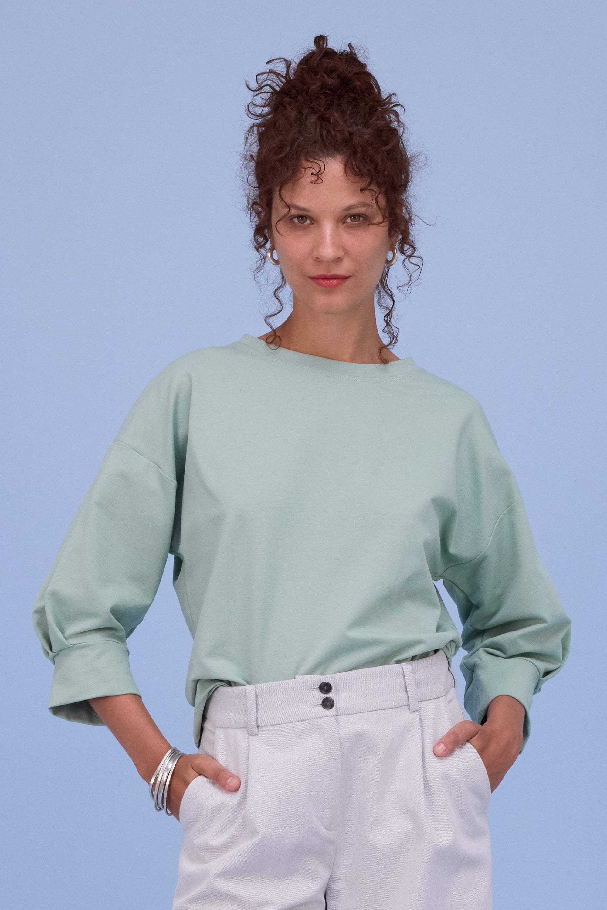 Cava sweater in sage molton