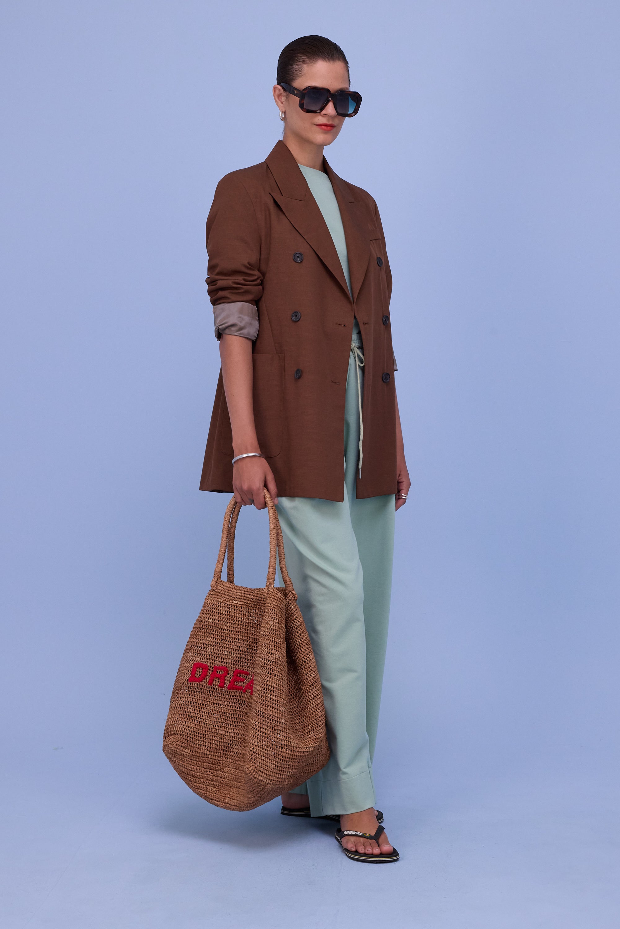 Dotty sweater in sage molton