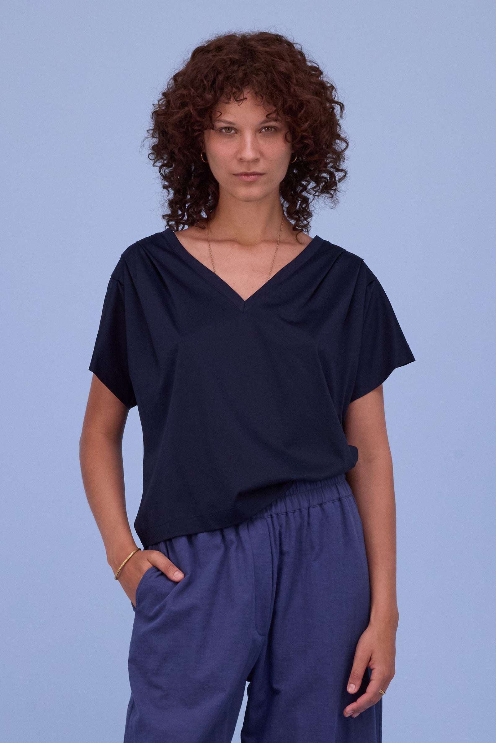 Bodine T-shirt in night blue