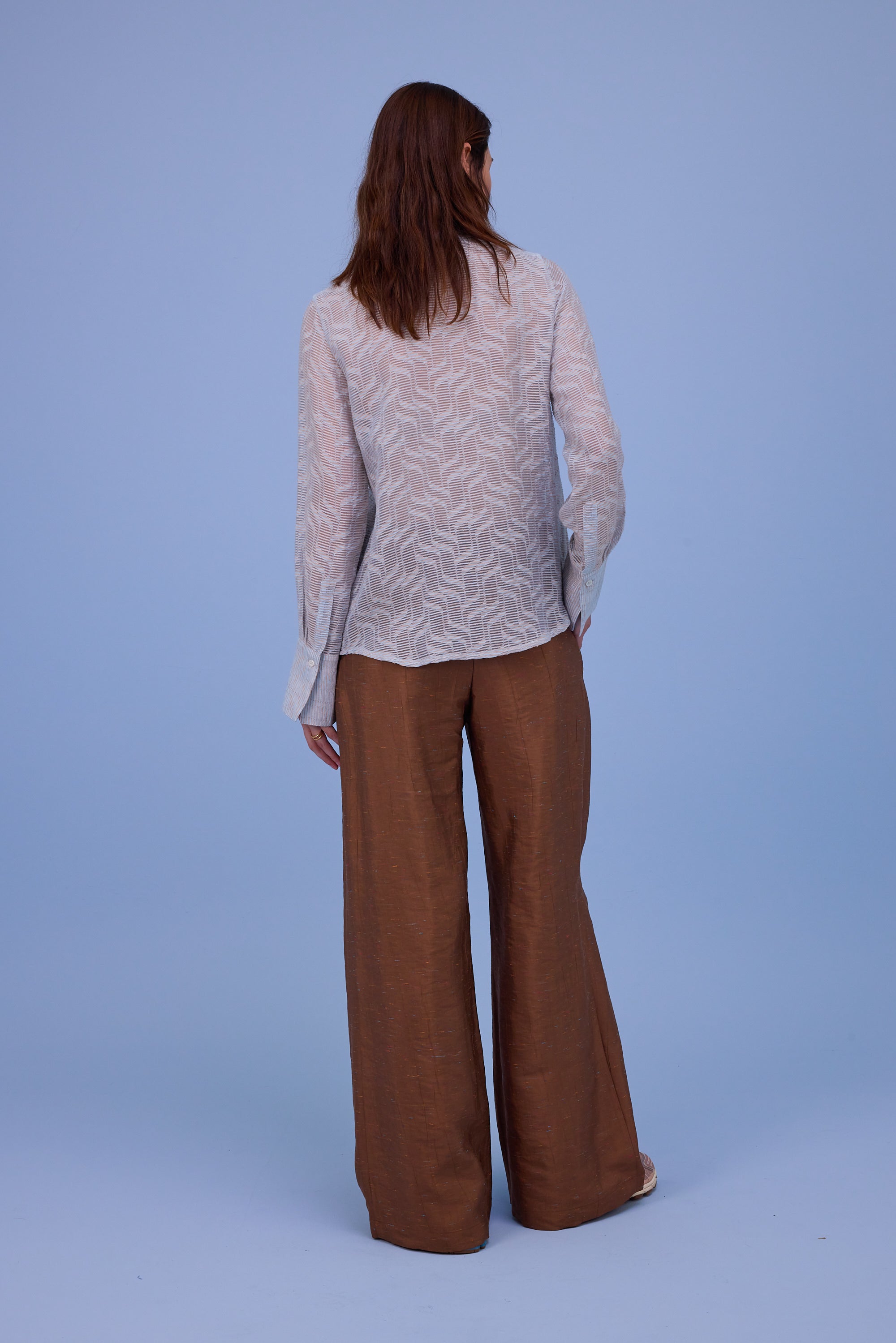 Gilou hemd in transparent sky blue stripes