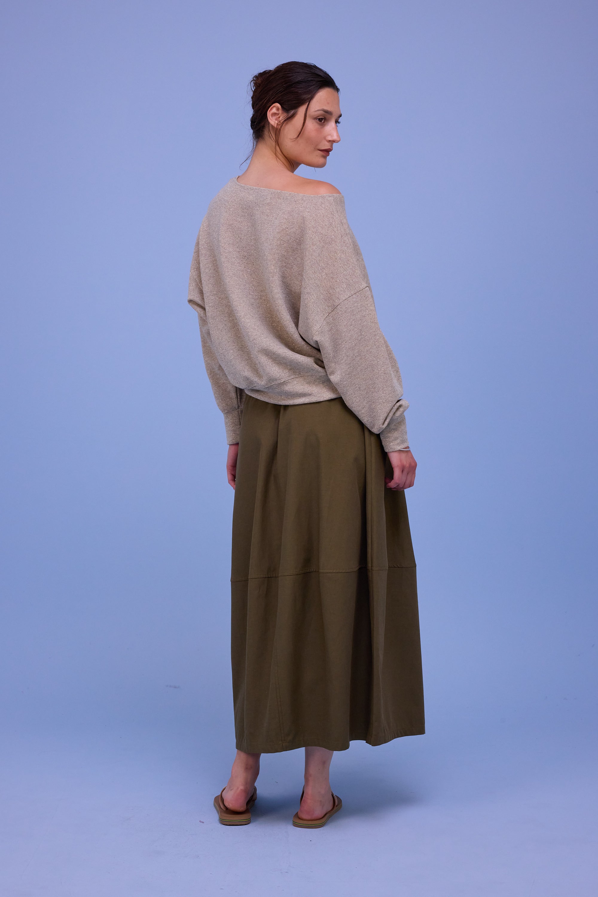 Gisele sweater in gold lurex