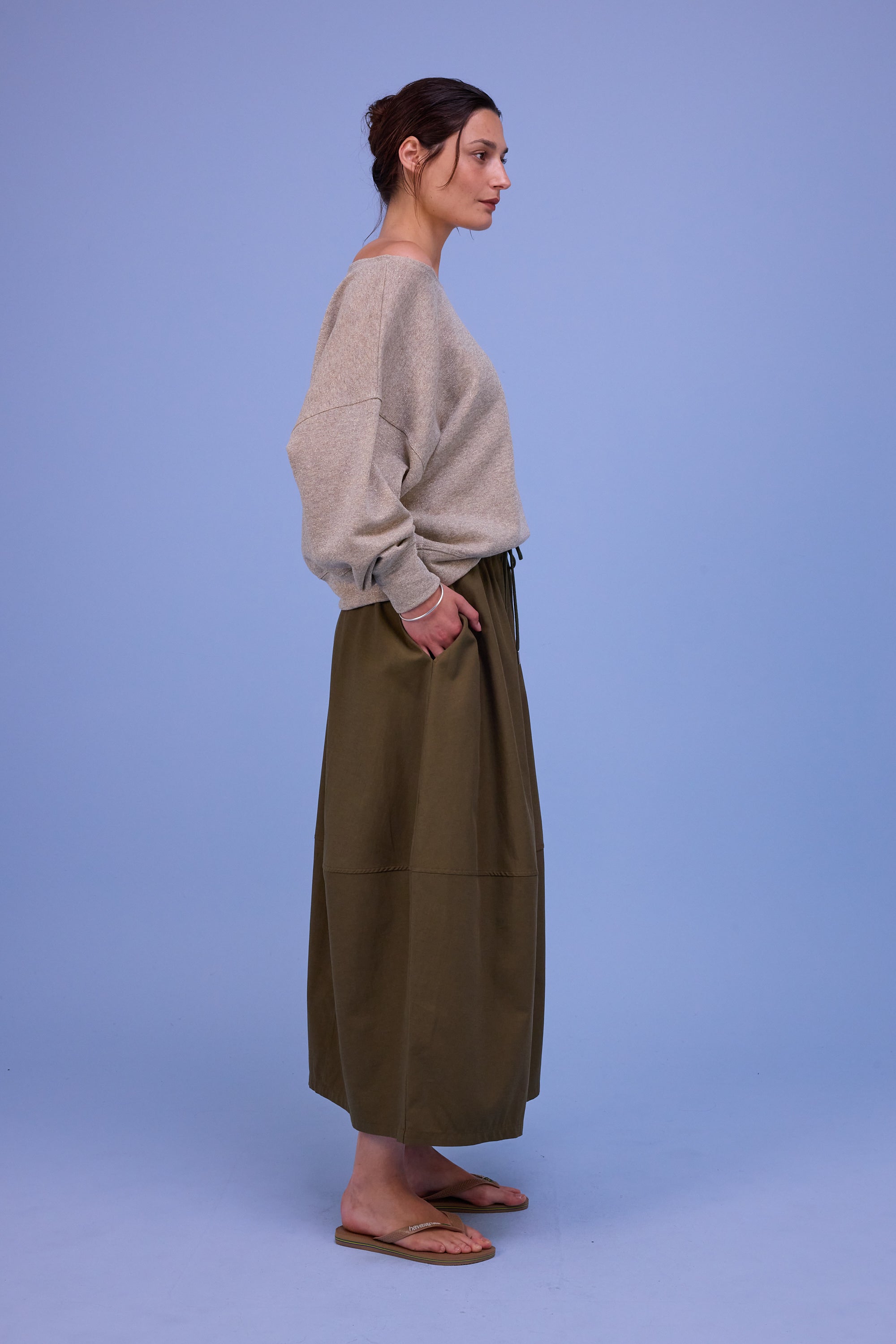 Gisele sweater in gold lurex