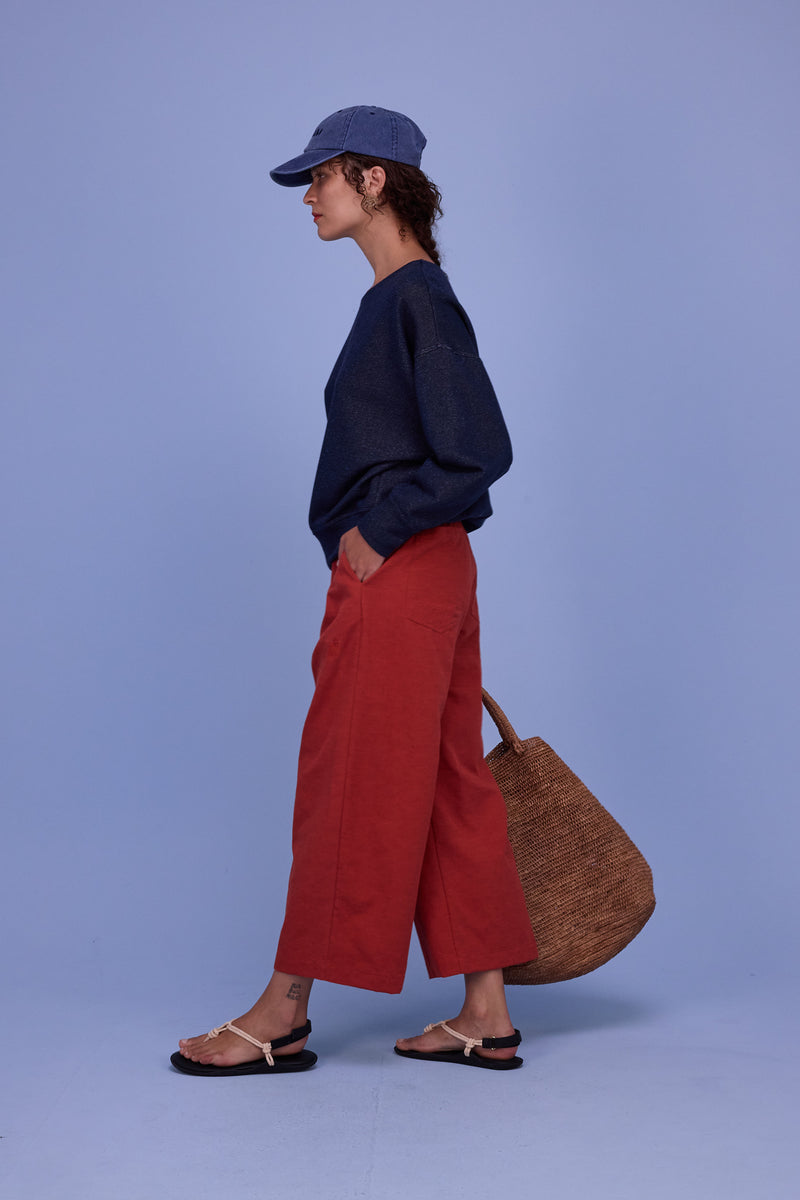 Gisele sweater in night blue lurex