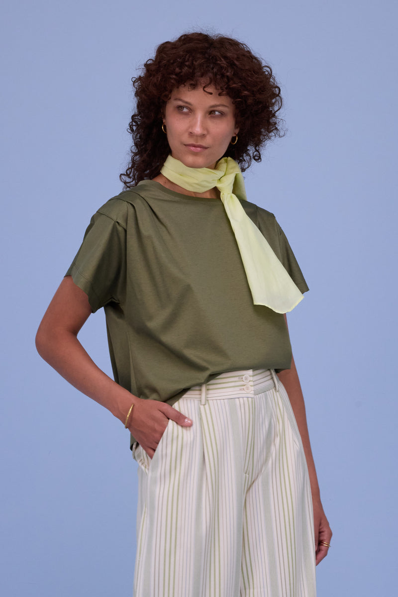 Zeline T-shirt in dark olive