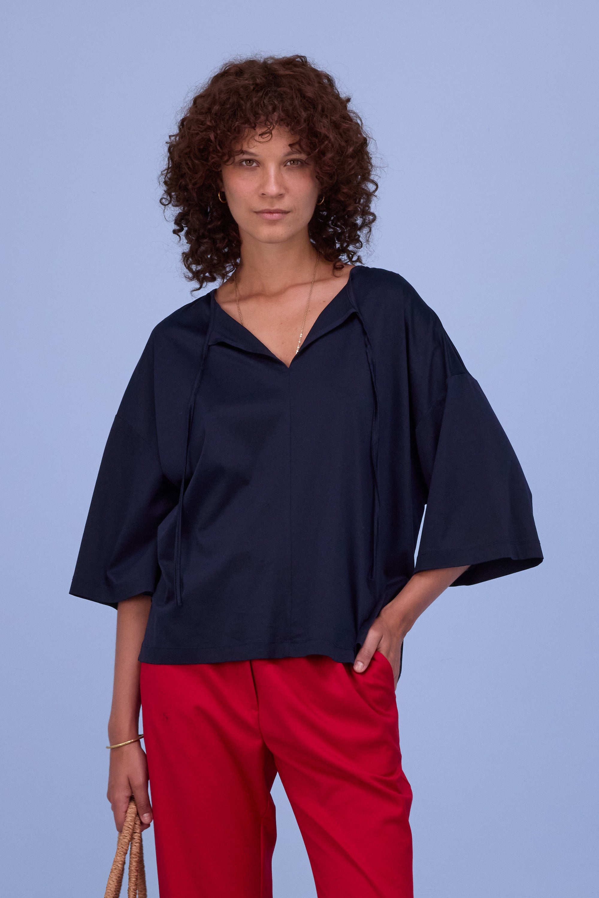 Hiba T-shirt in night blue