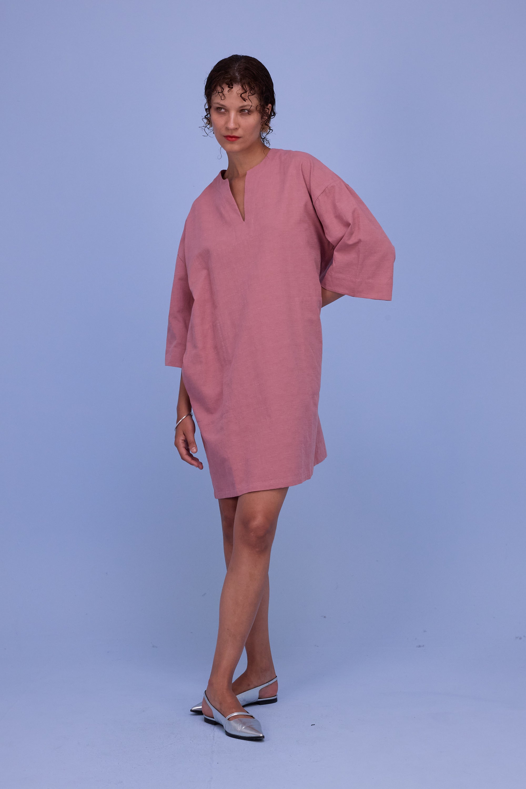 Harlow jurk in old rose