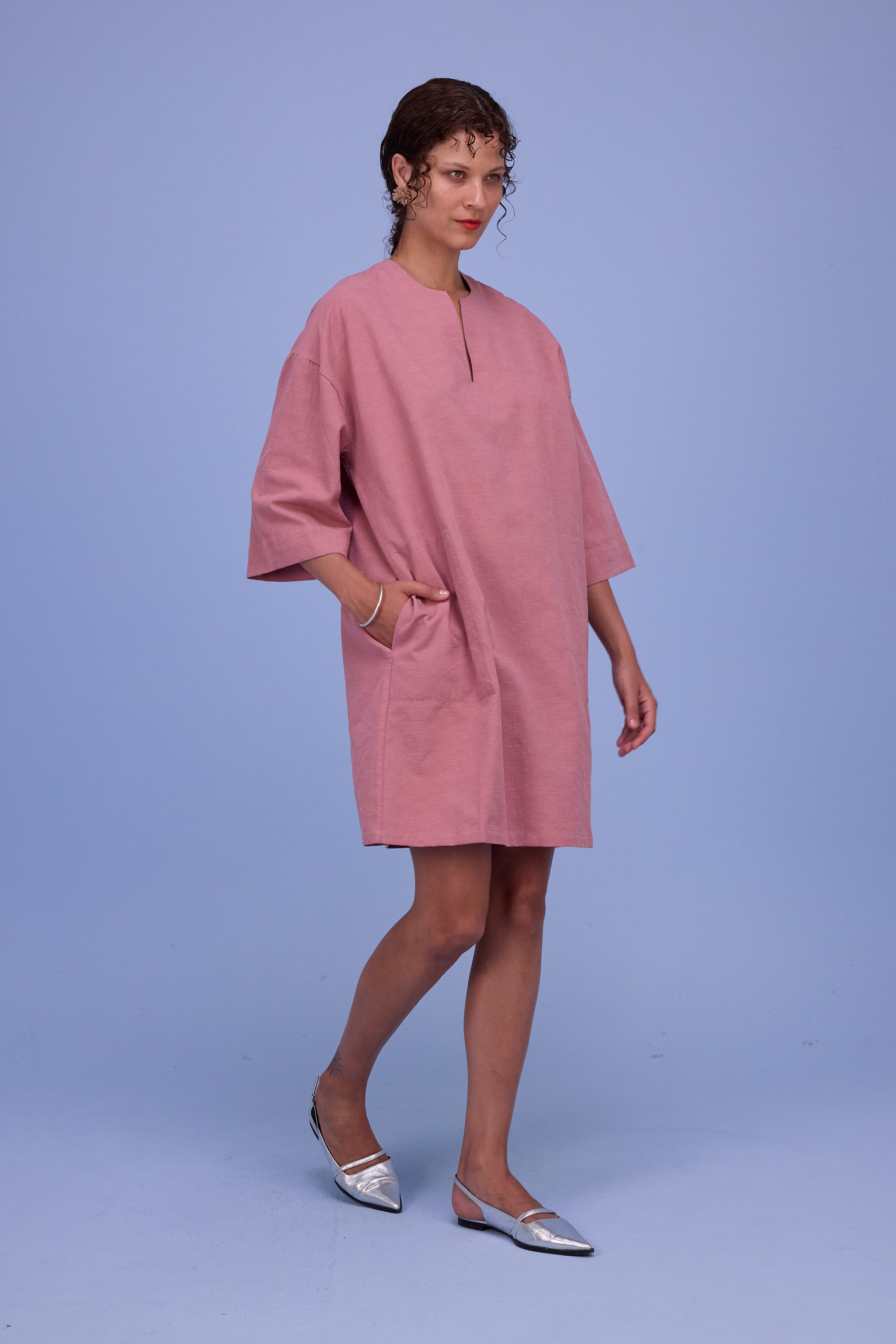 Harlow jurk in old rose