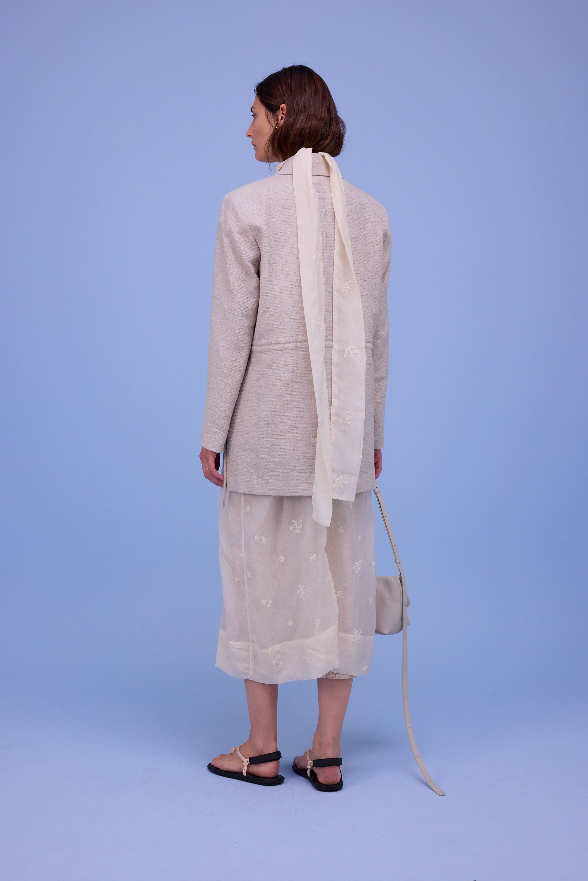 Hazel jurk in ecru verbena