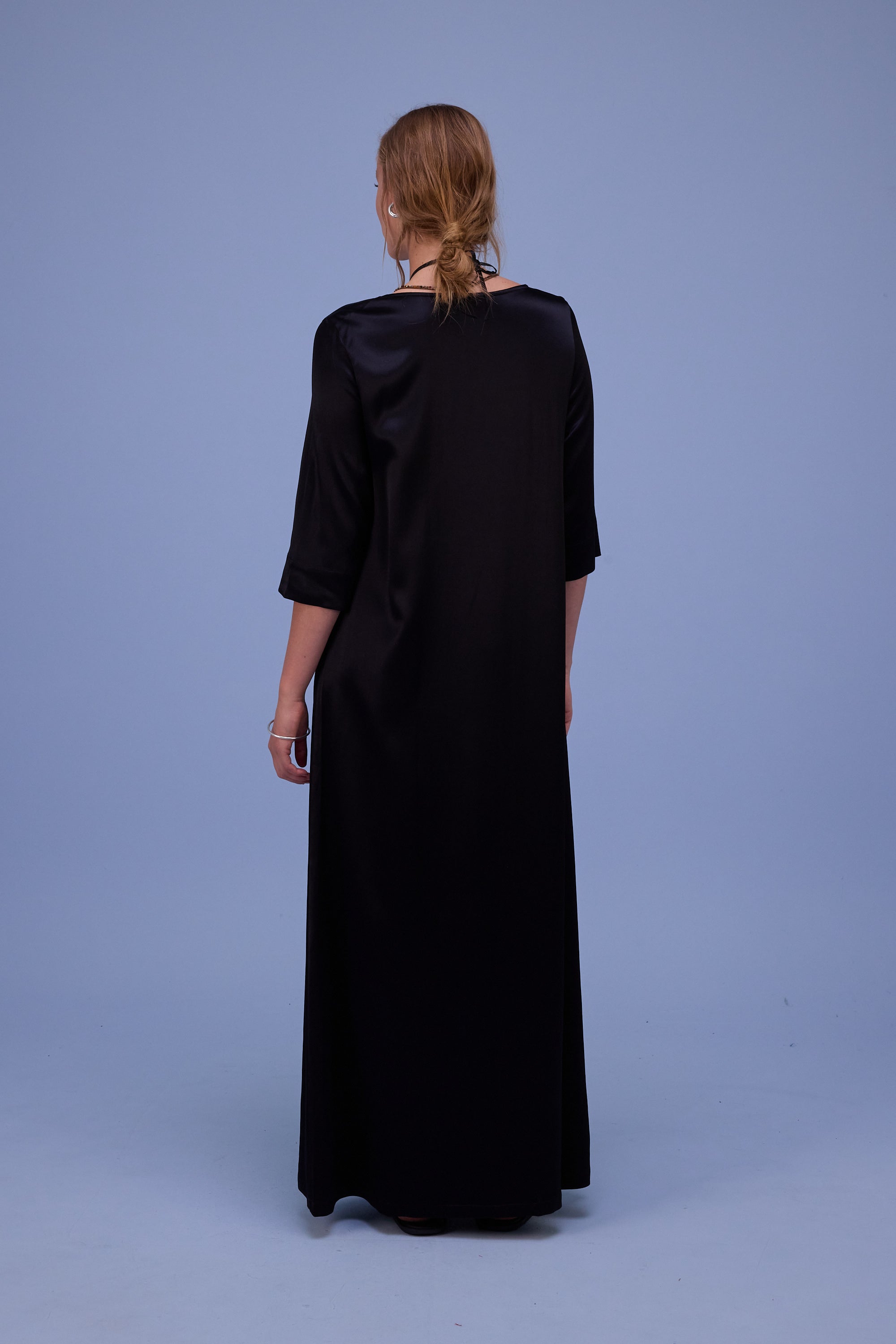 Francine dress in shiny black
