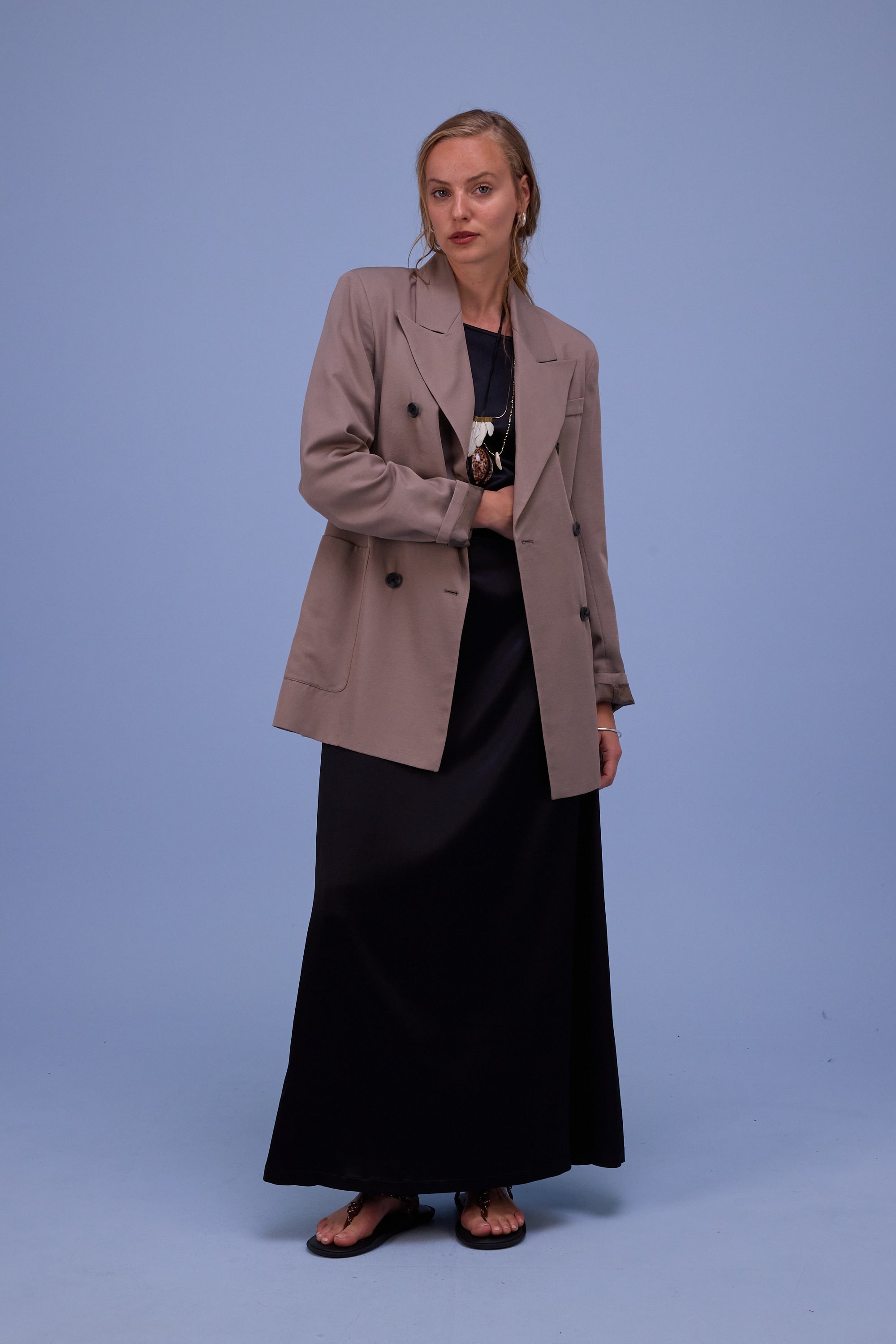 Francine dress in shiny black