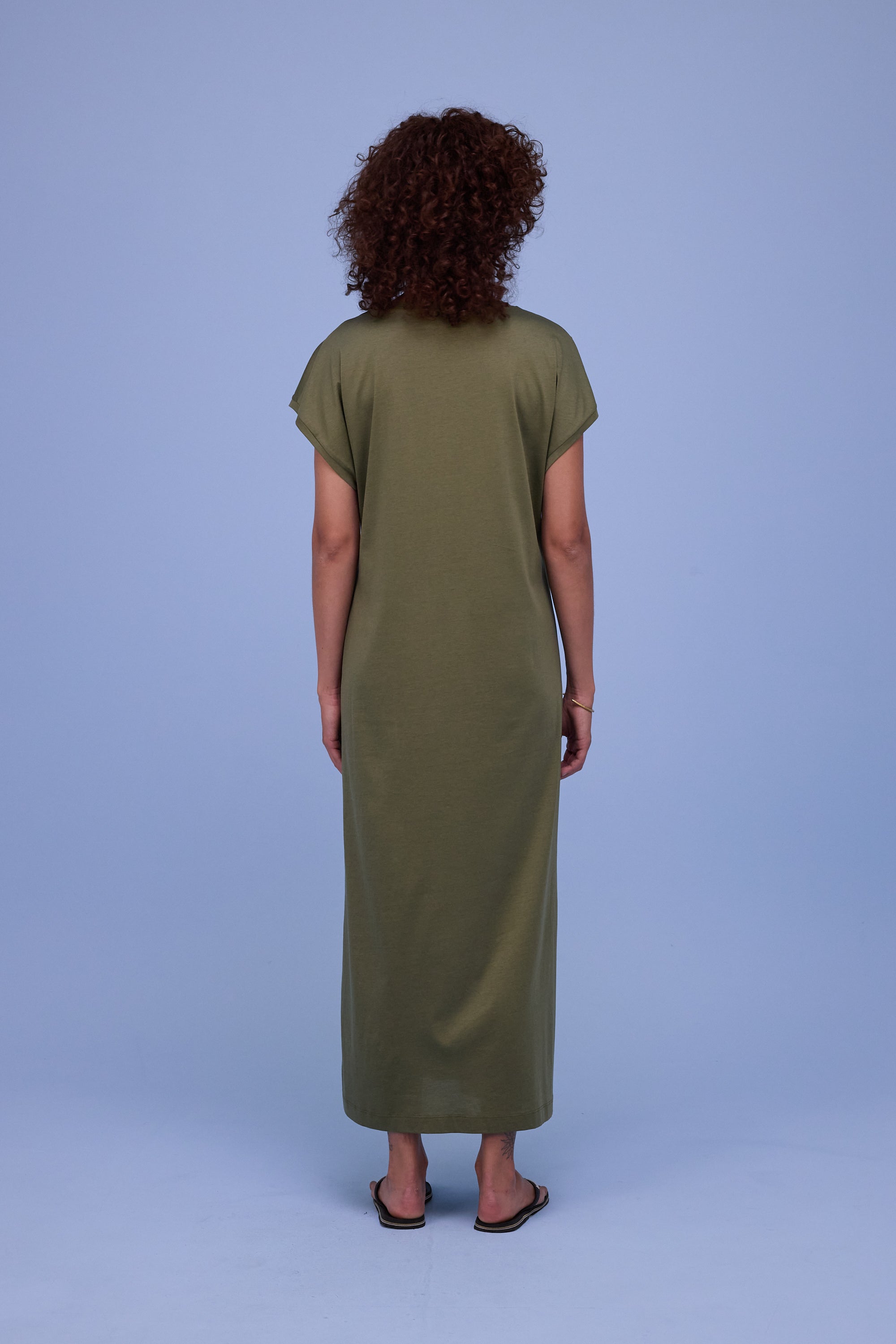 Denise jurk in dark olive