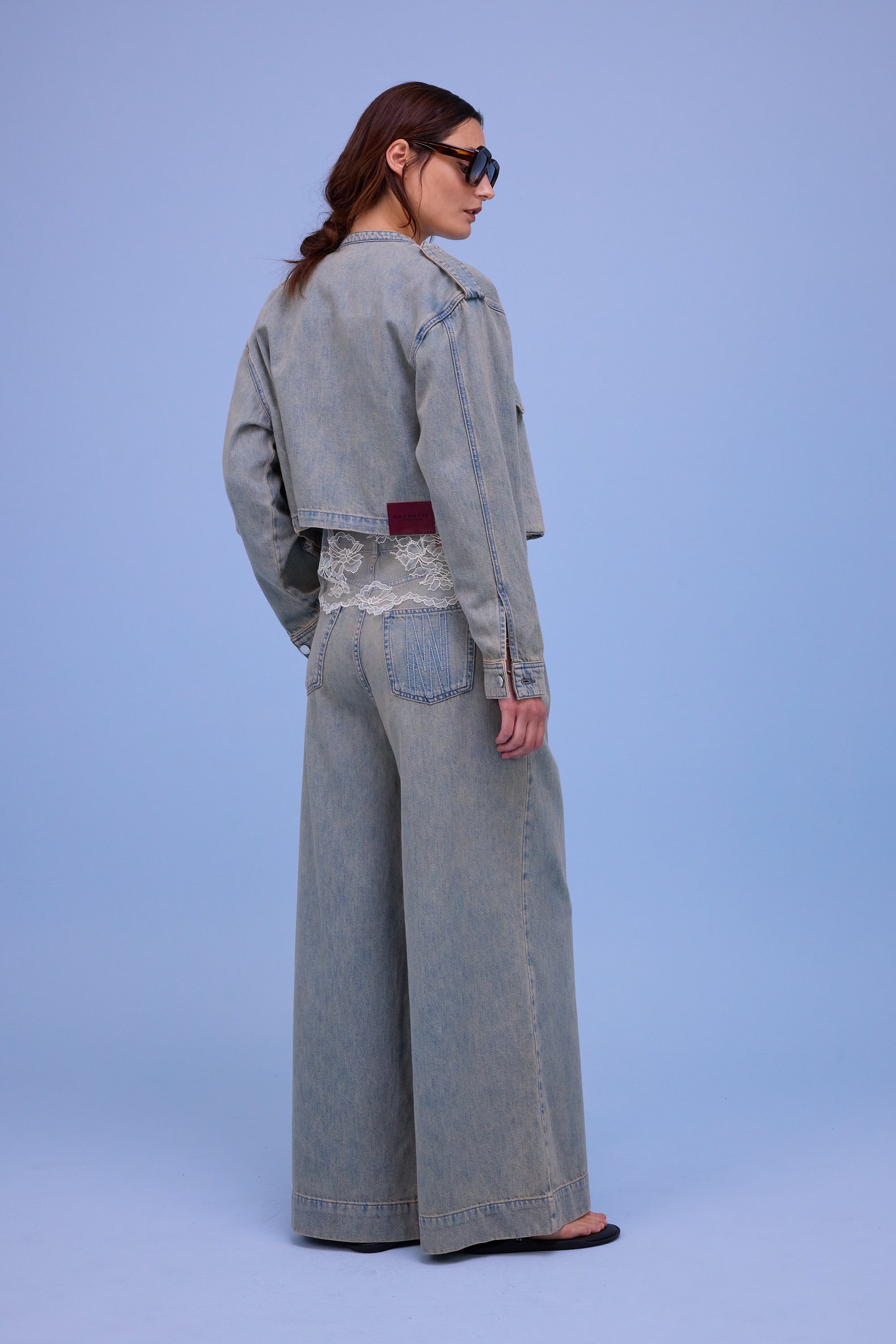 Hill jasje in sand denim