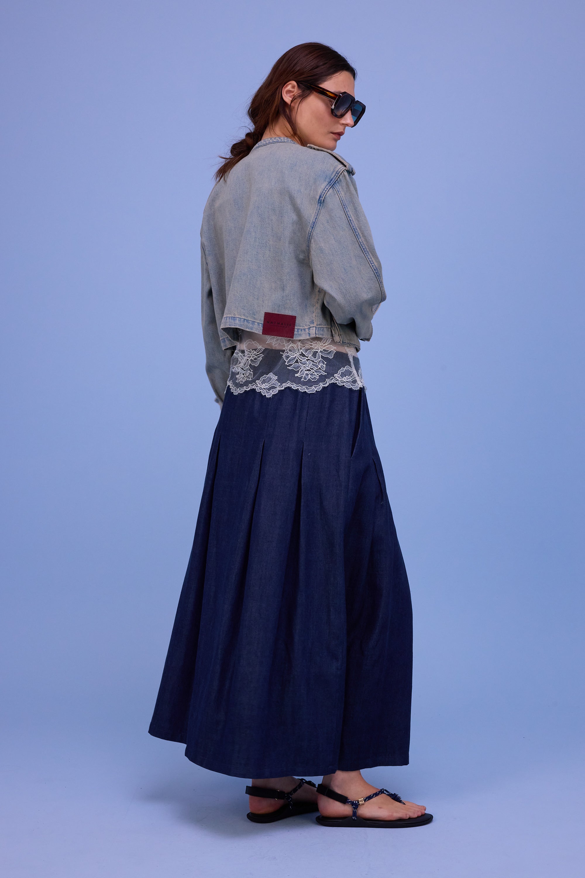 Hill jasje in sand denim