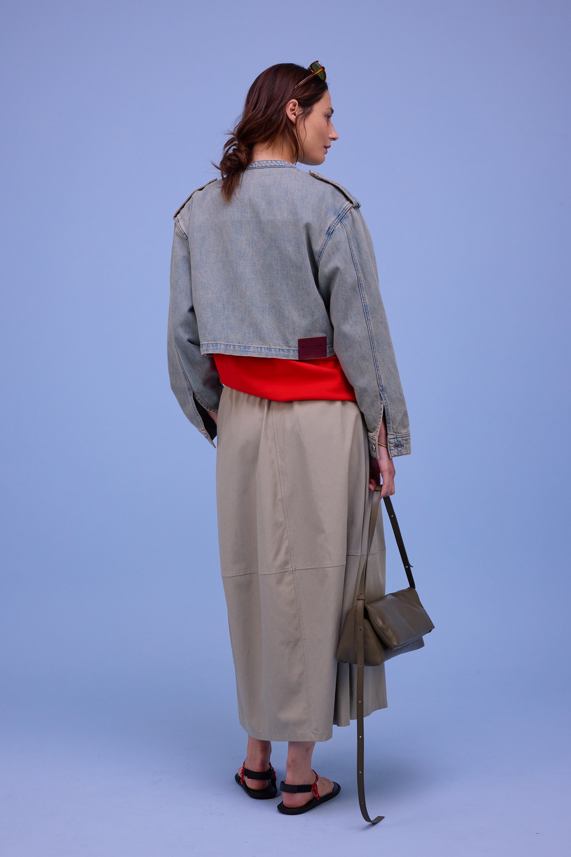 Hill jasje in sand denim