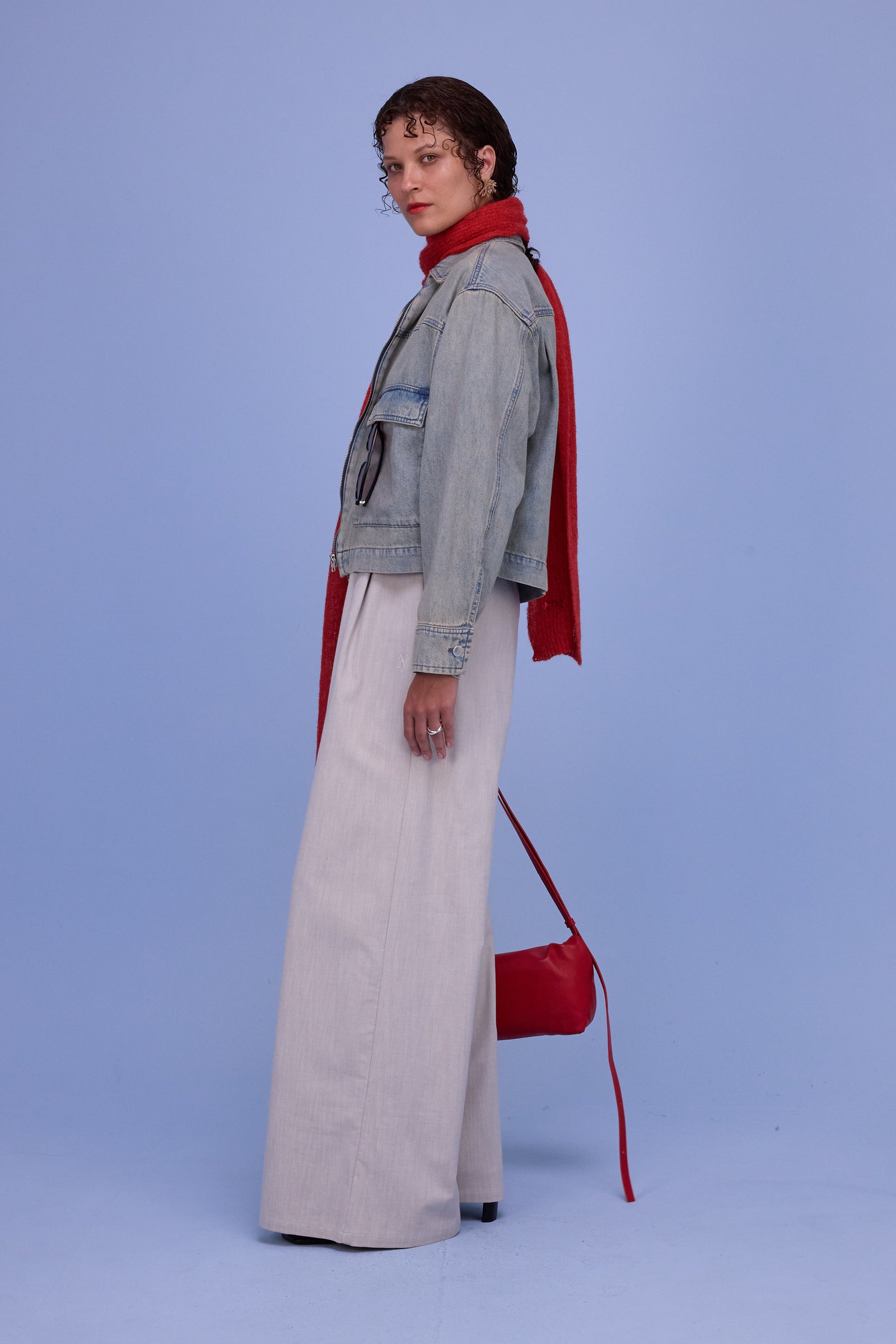 Hervé jasje in sand denim