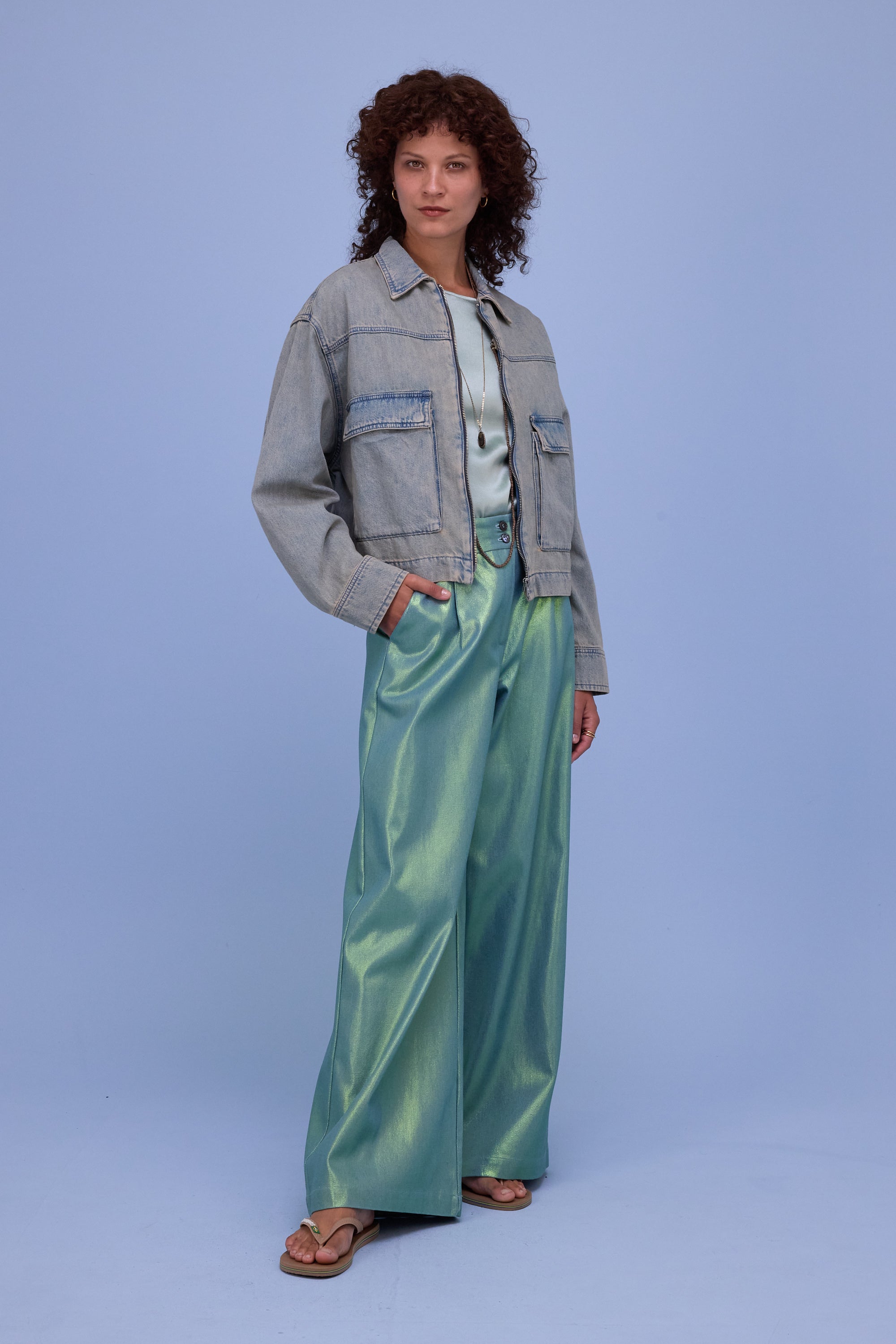 Hervé jasje in sand denim