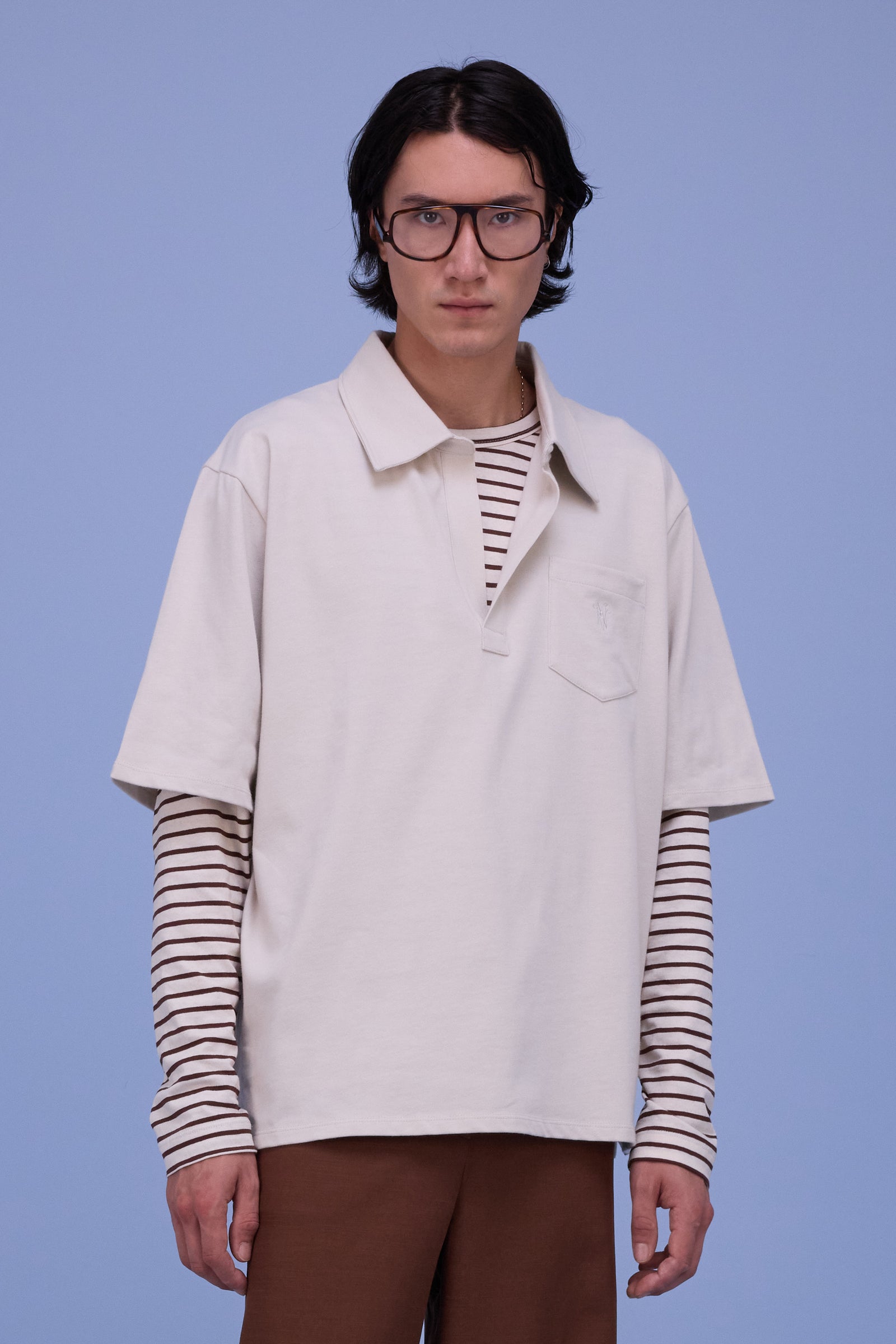 Hunter polo in almond