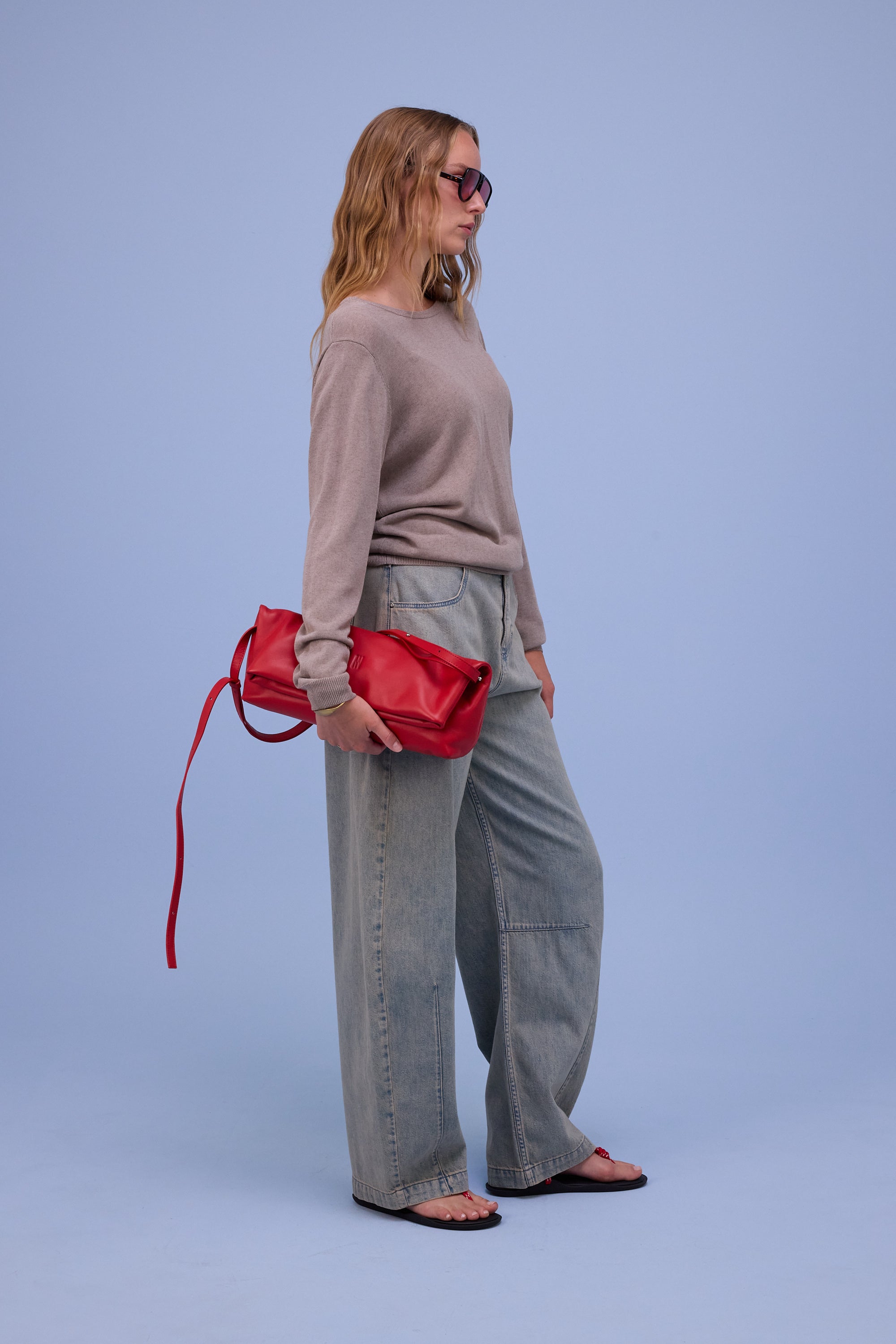 Hivan broek in sand denim