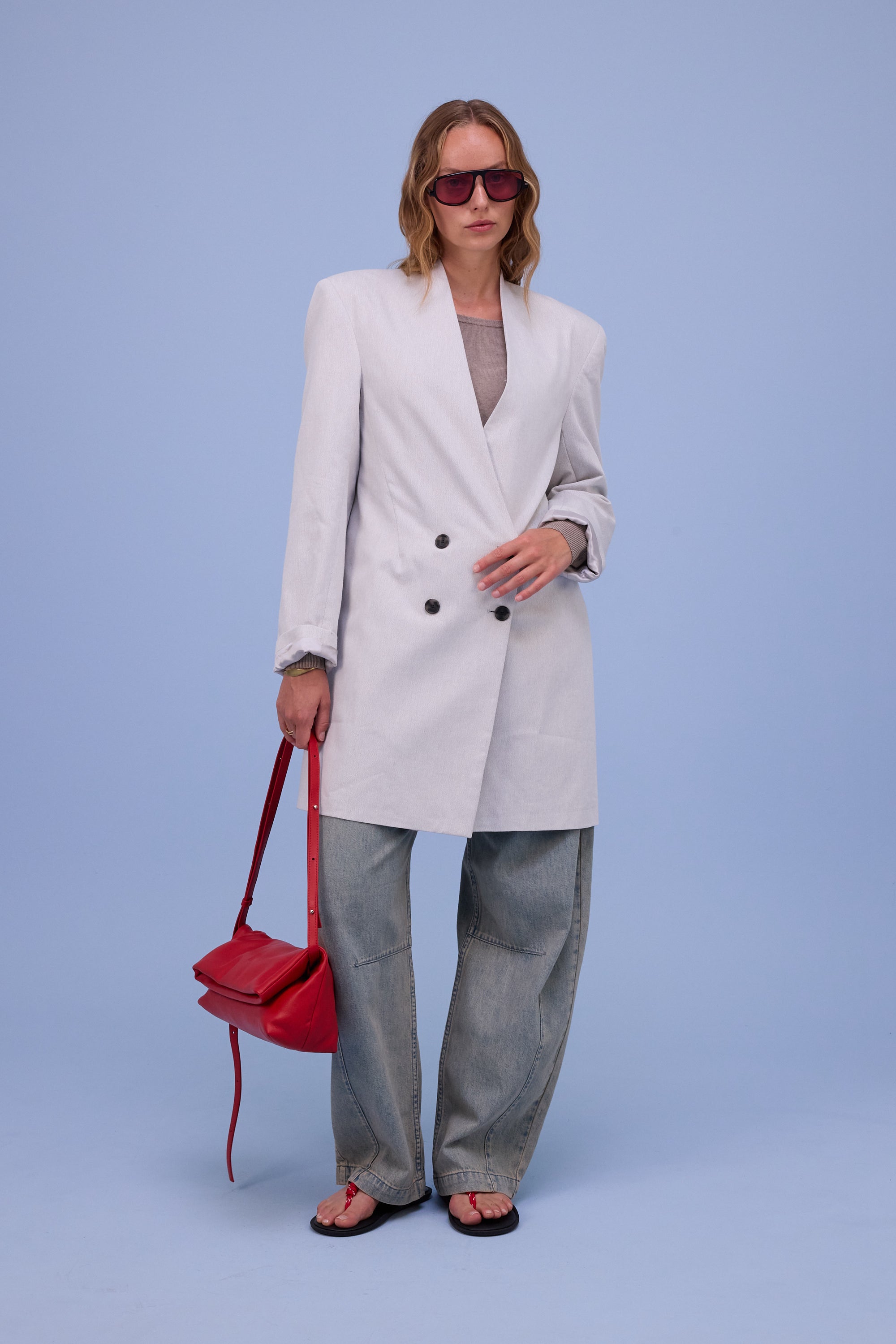 Hivan broek in sand denim