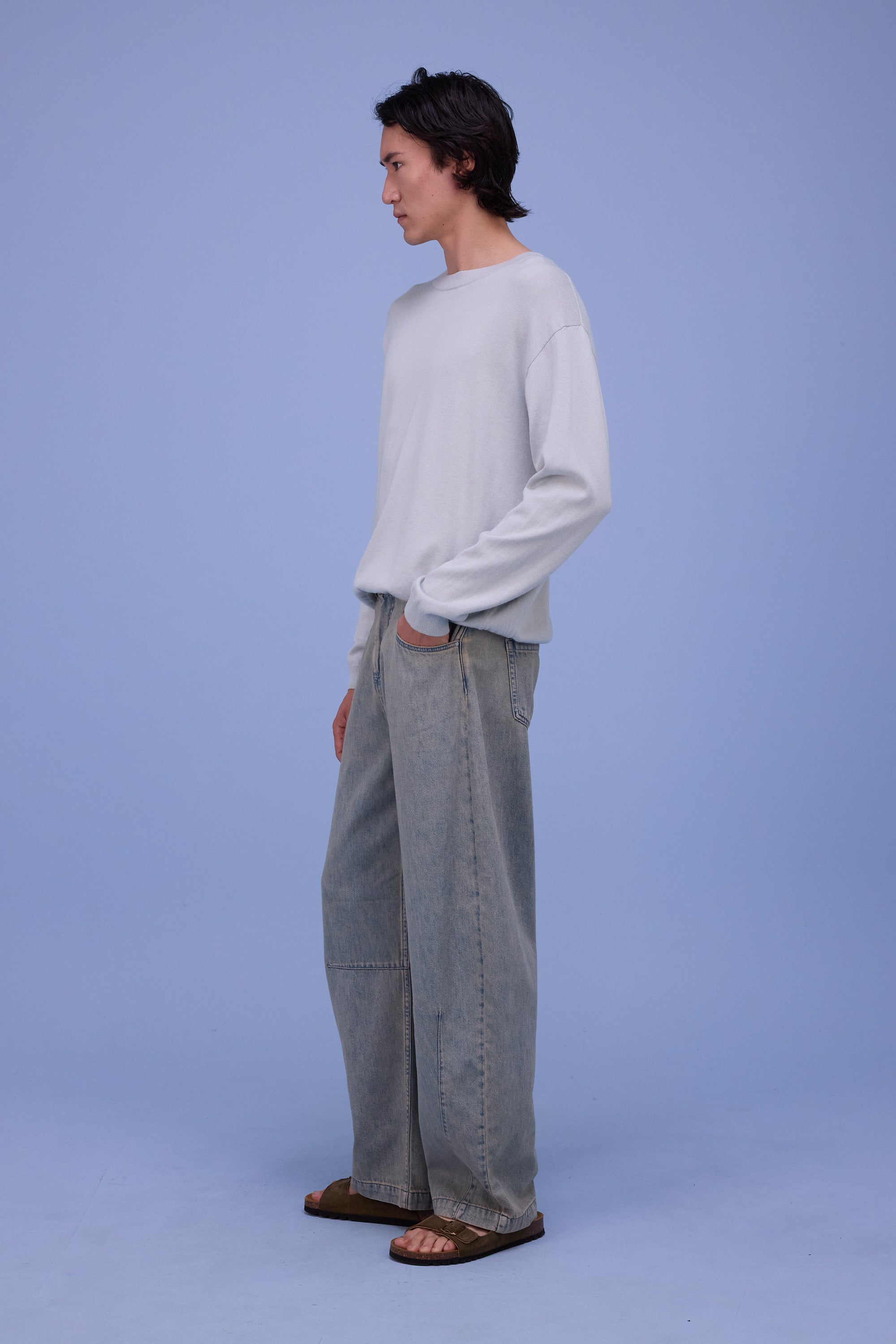 Hivan broek in sand denim