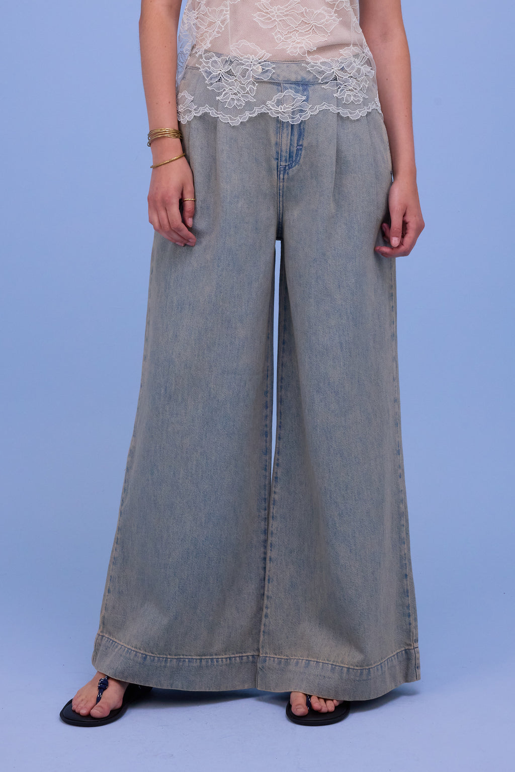 Horijn broek in sand denim