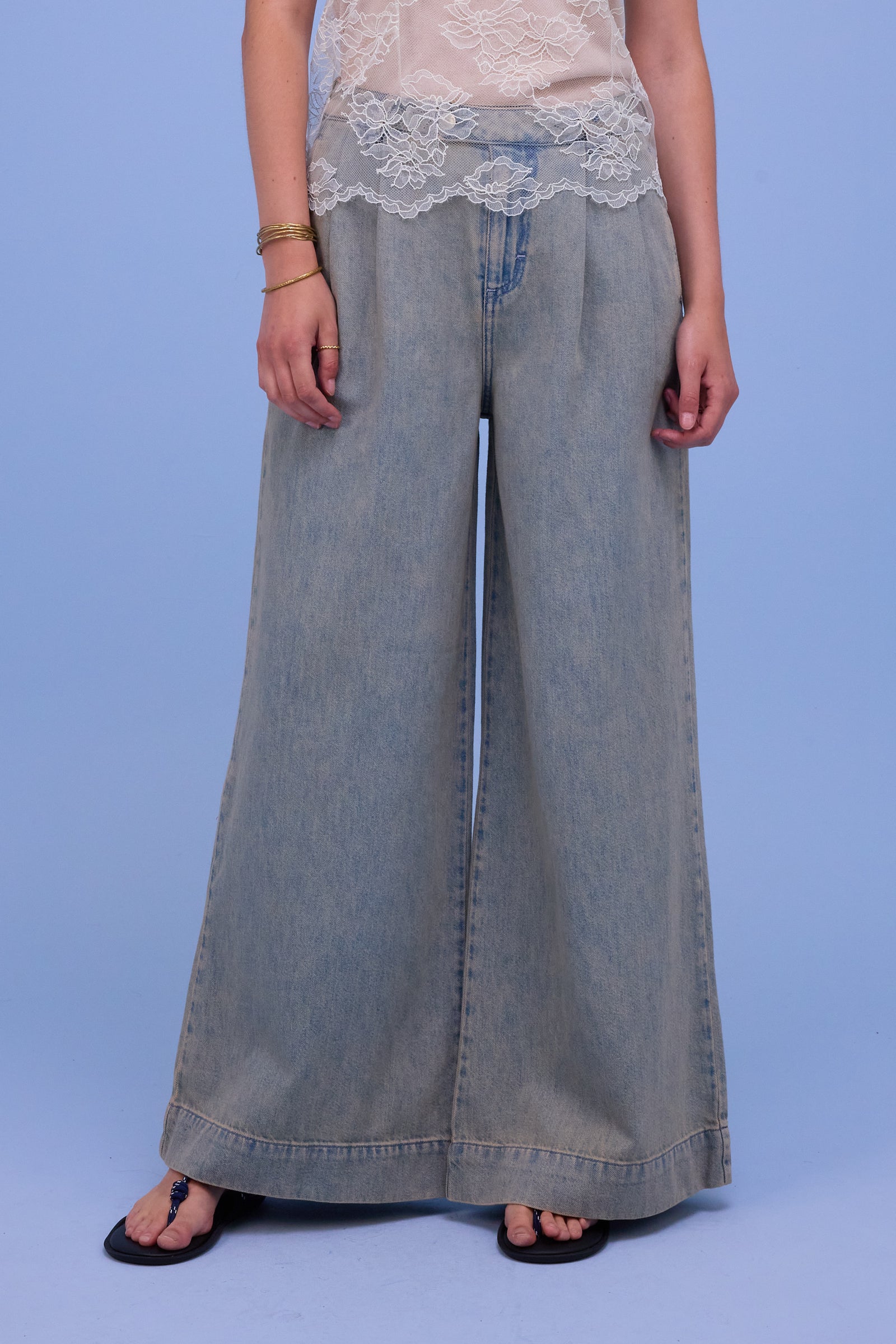 Horijn broek in sand denim