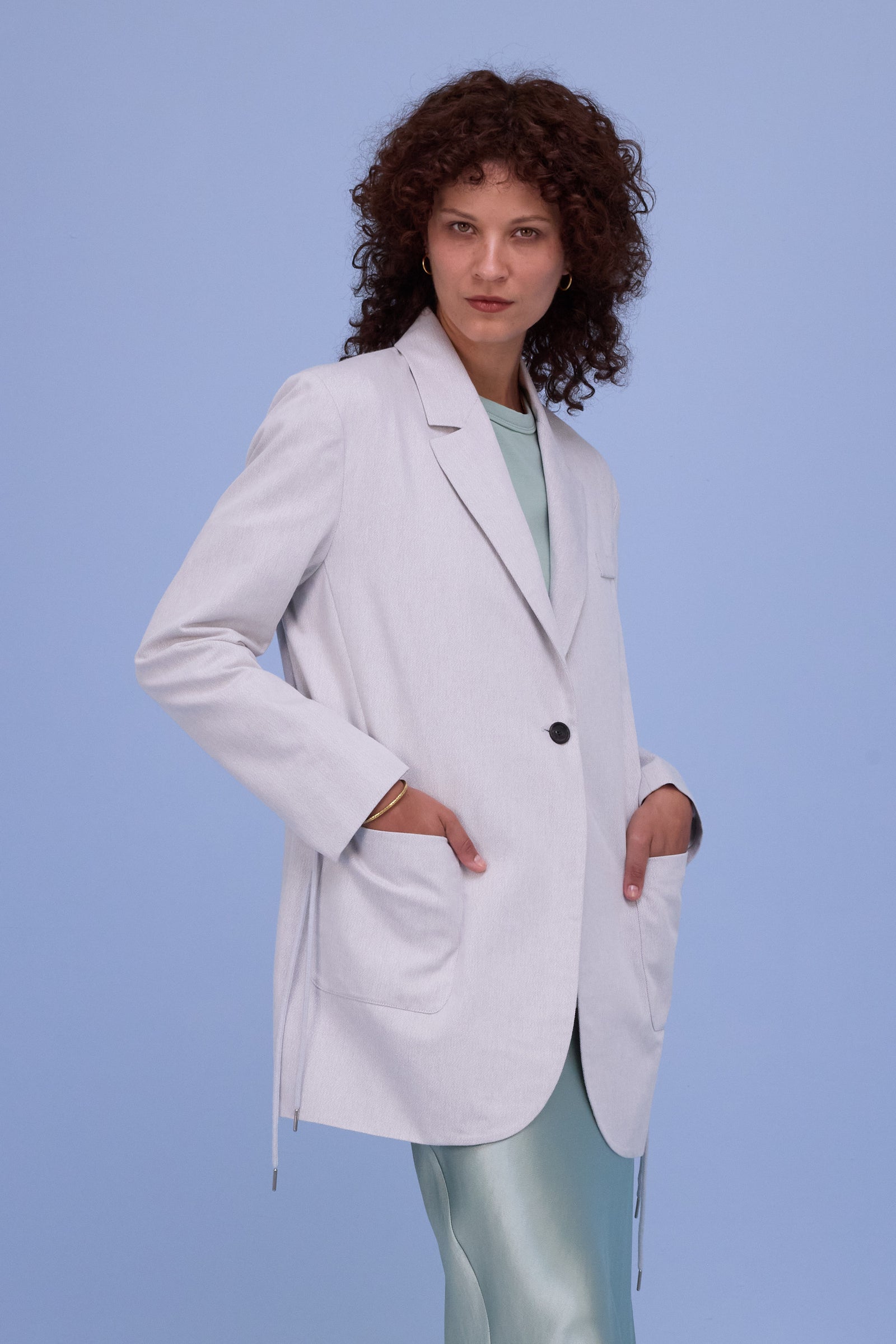 Harmon blazer in silver