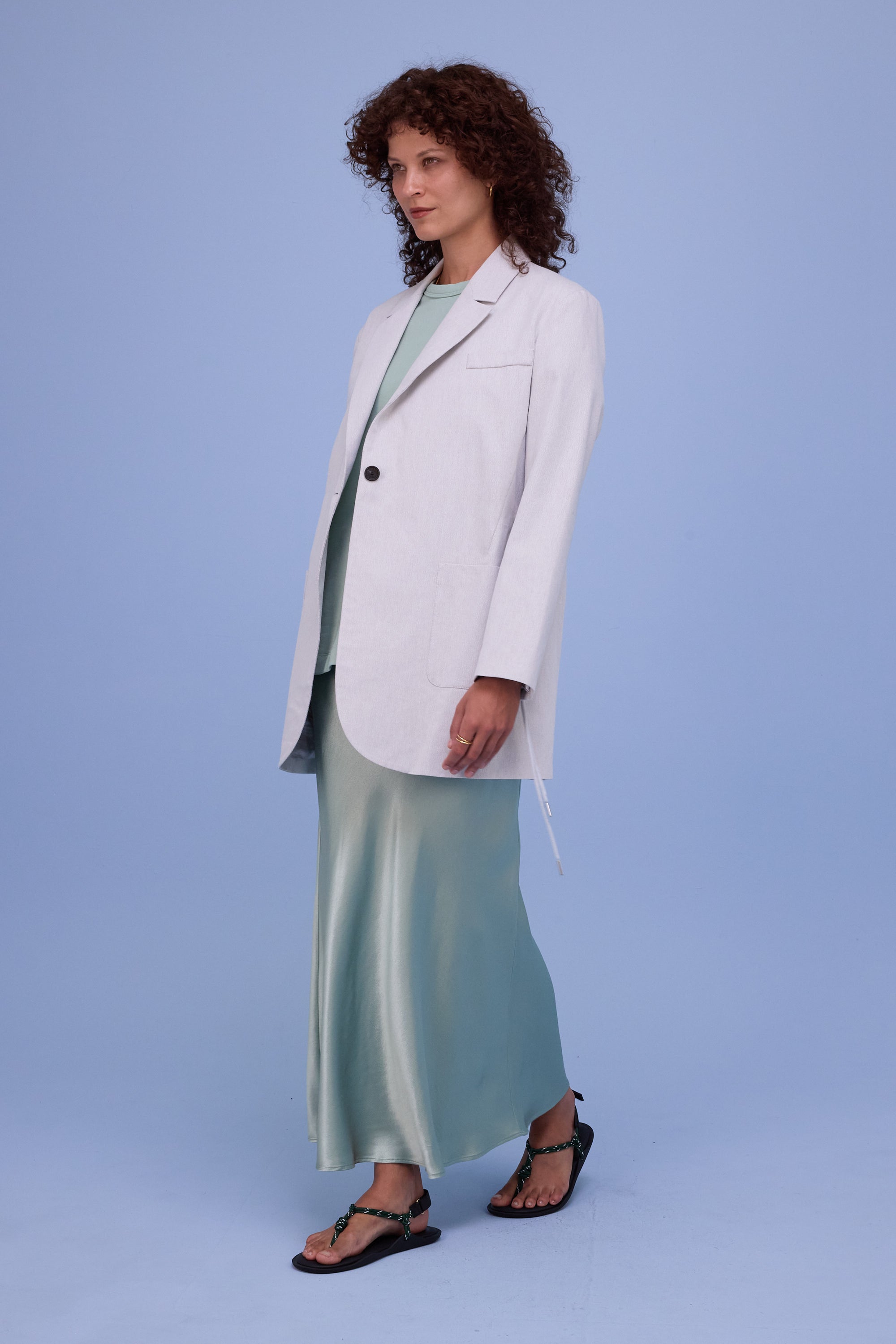 Harmon blazer in silver