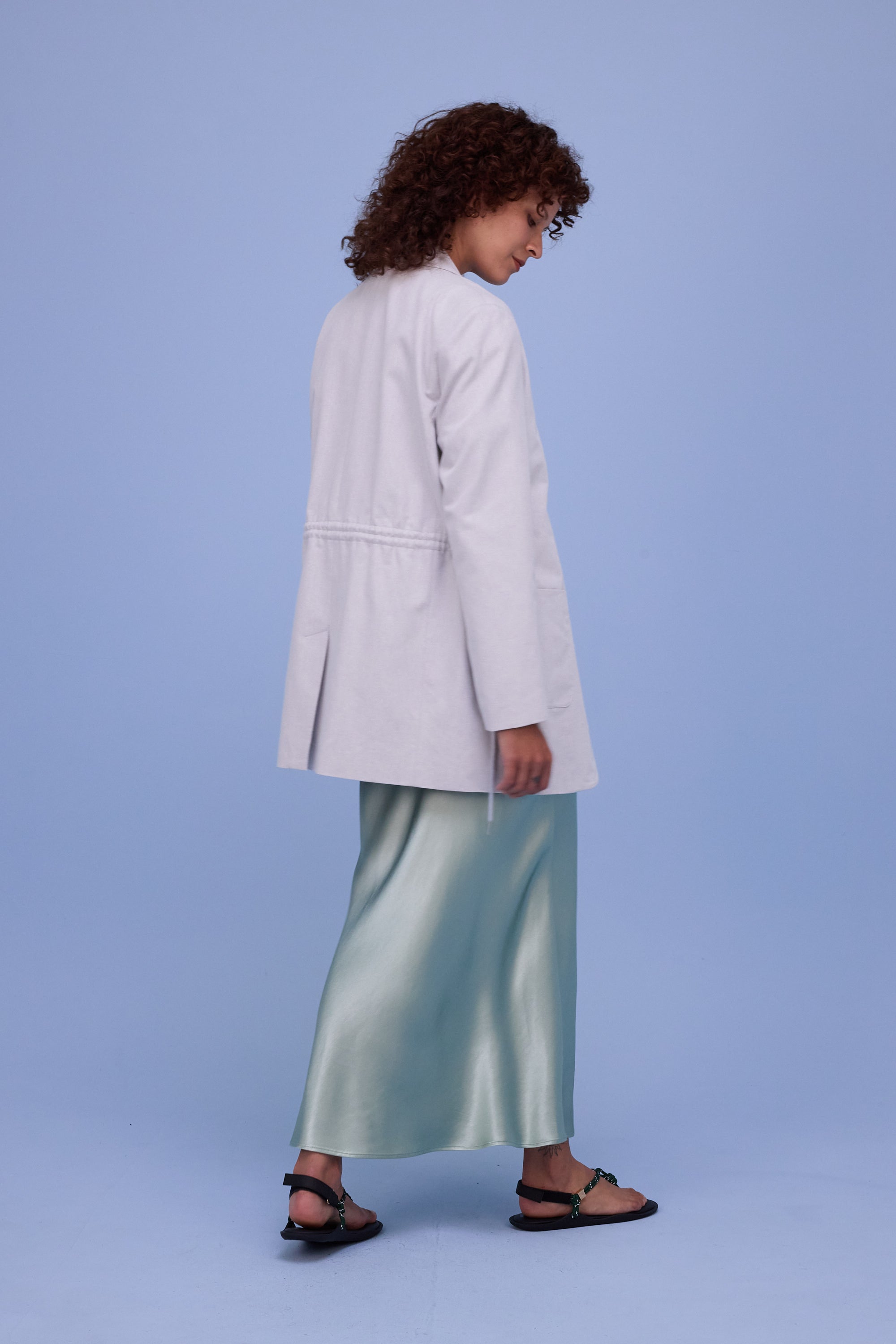 Harmon blazer in silver