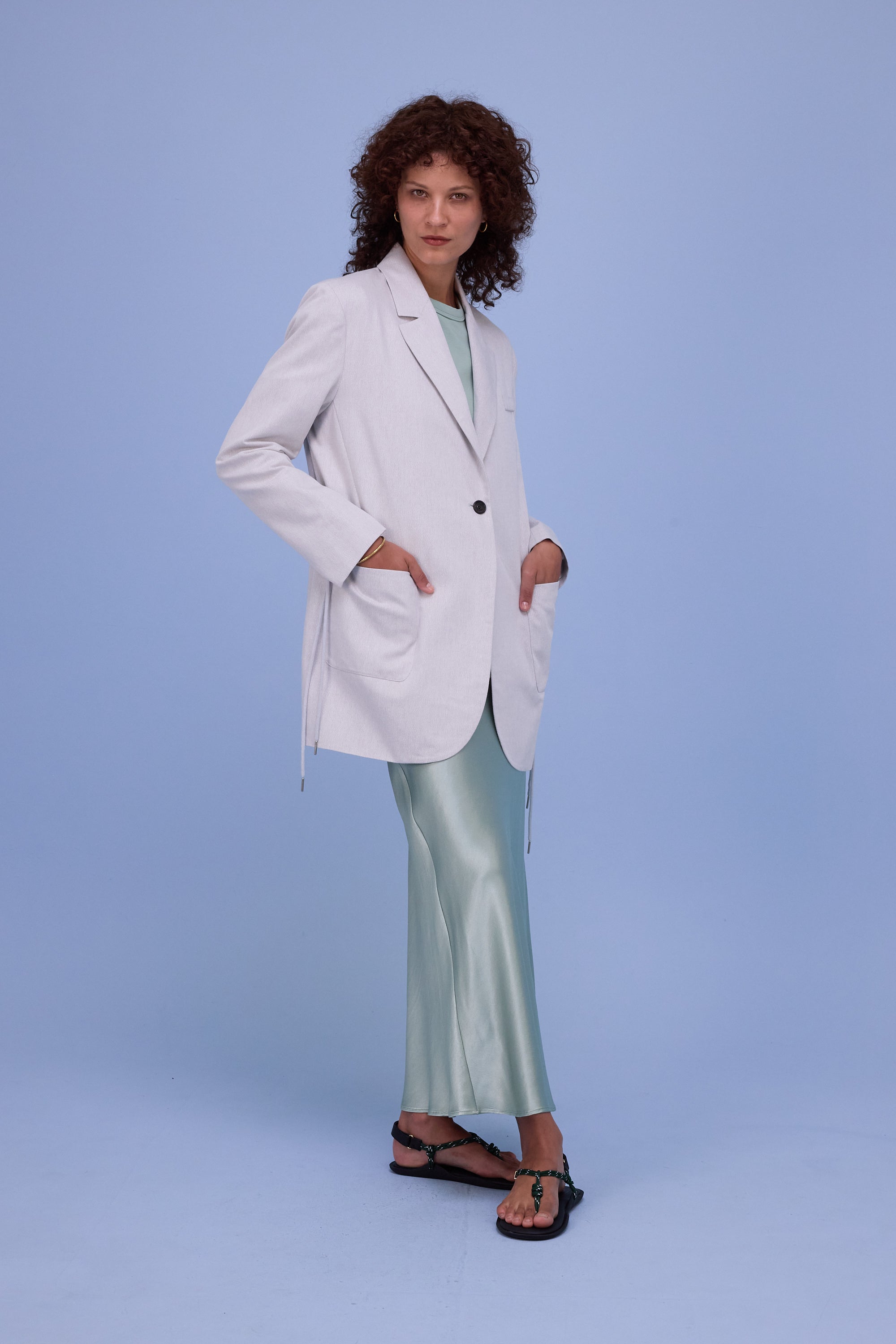 Harmon blazer in silver