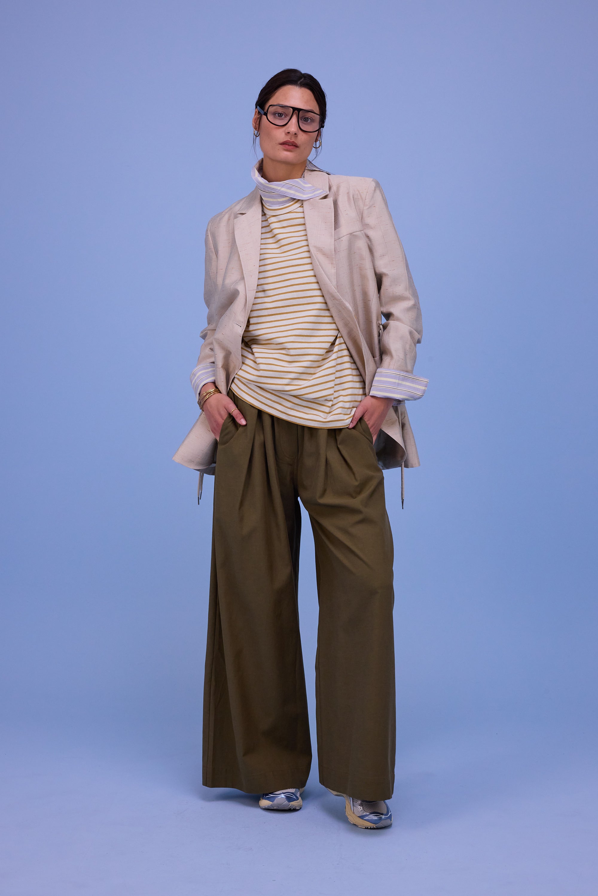 Harmon blazer in champagne santoso