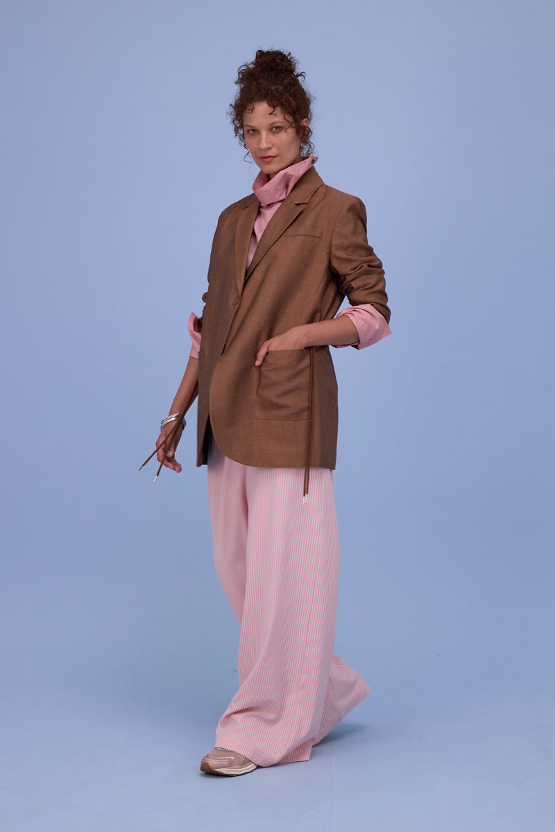 Harmon blazer in biscuit santoso