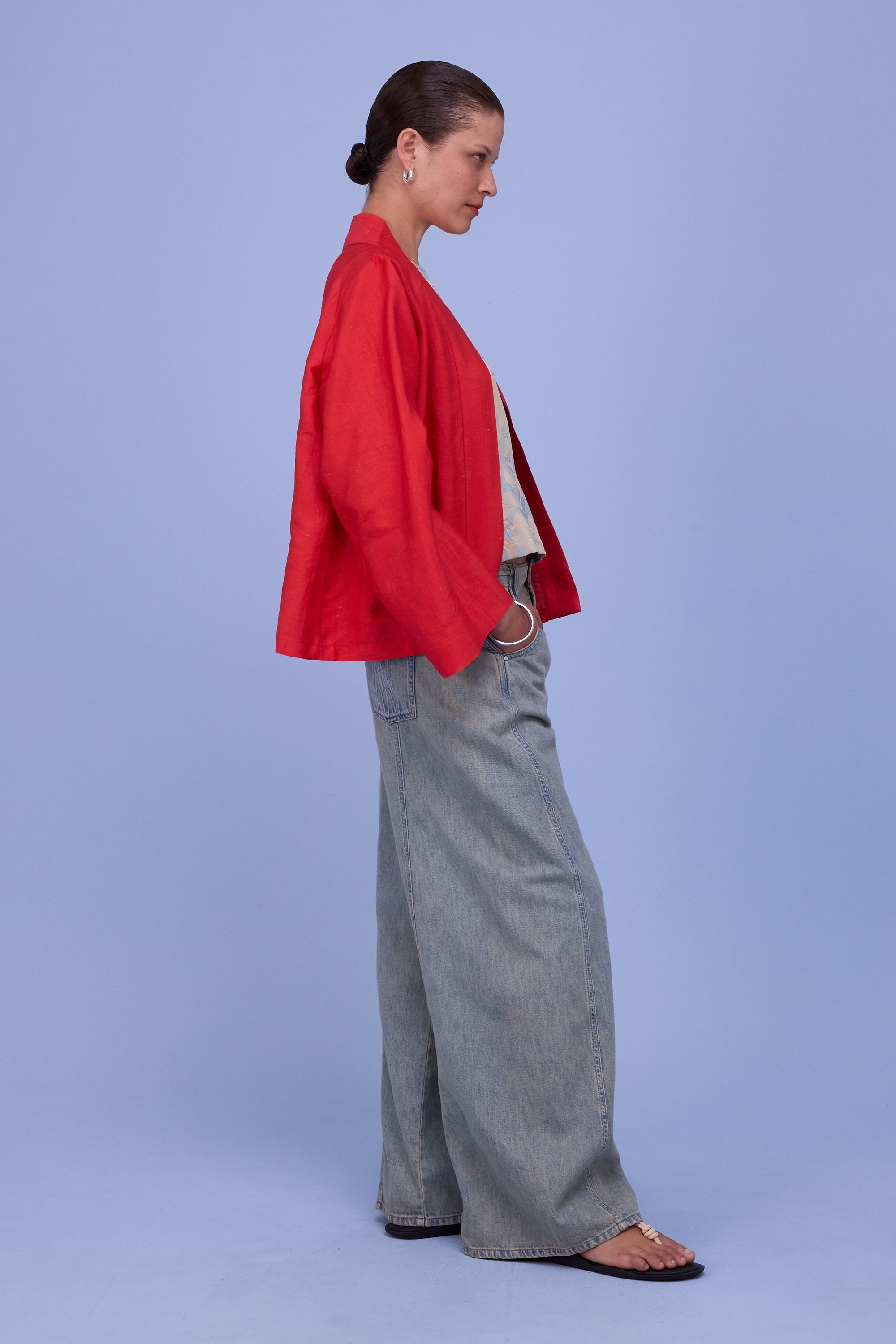 Flenn kimono in fiesta red santoso