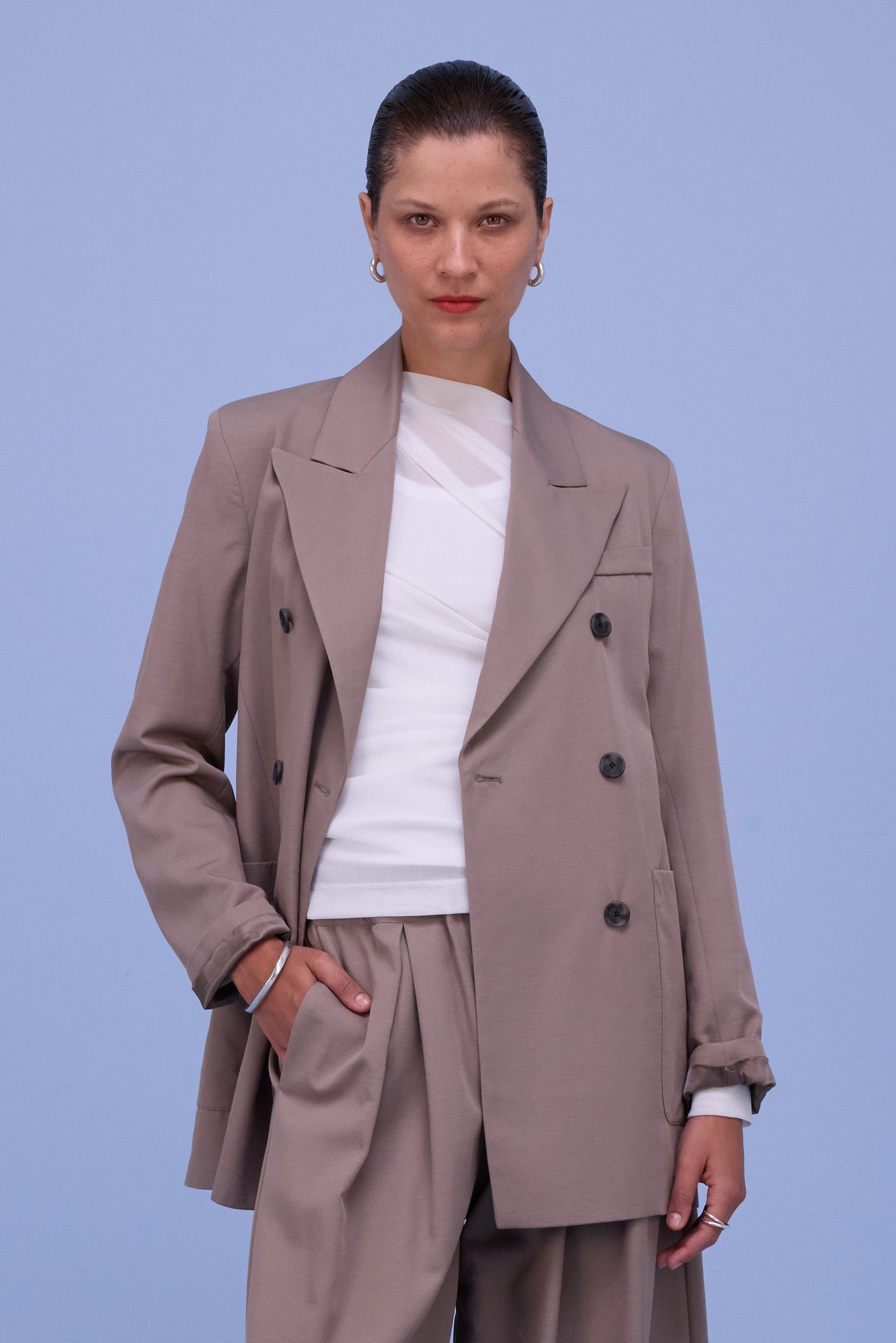 Glenn blazer in simply taupe