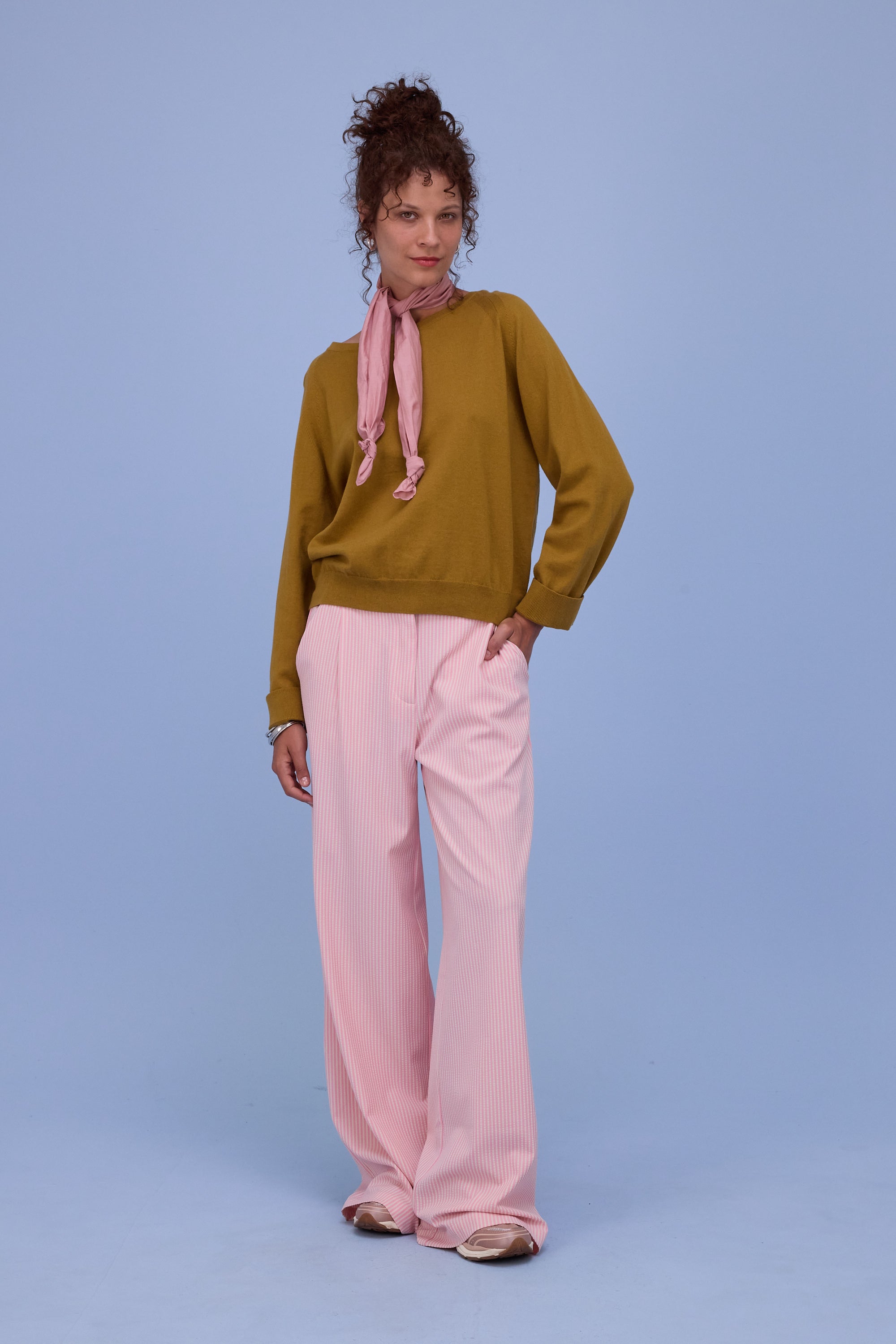 Honfleur trui in mustard