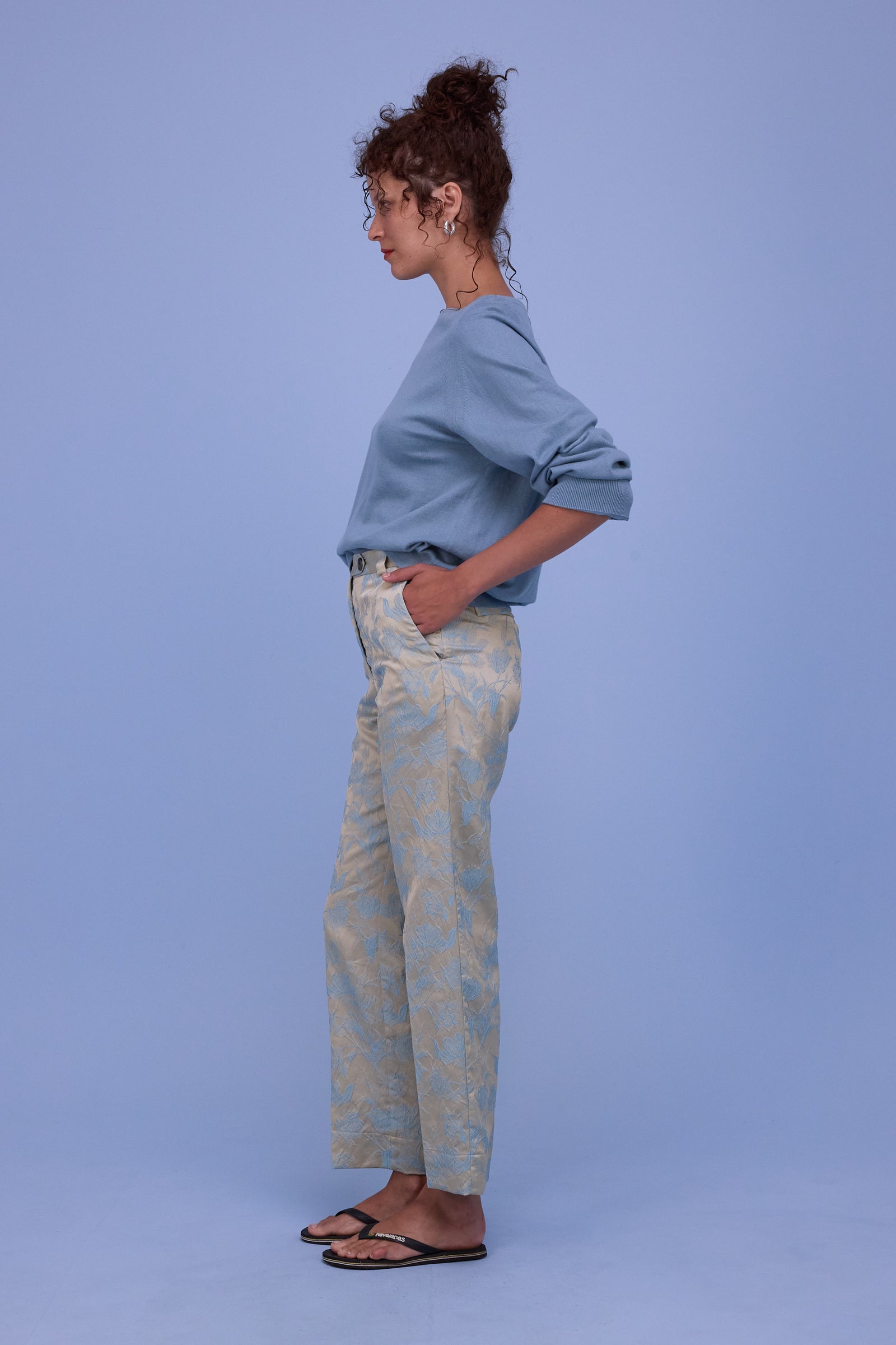 Honfleur trui in dusk blue