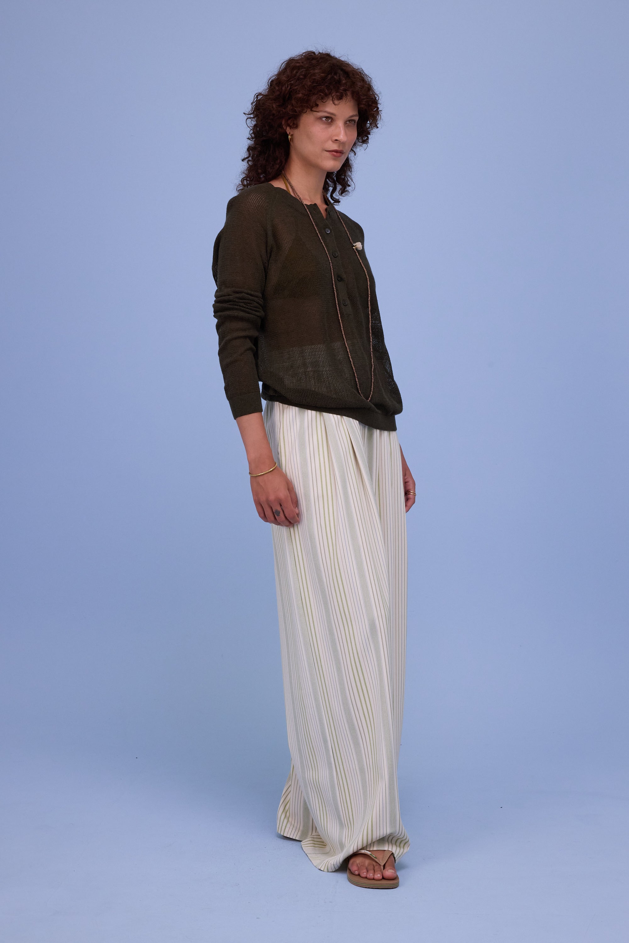 Hartford knitted sweater in nori green