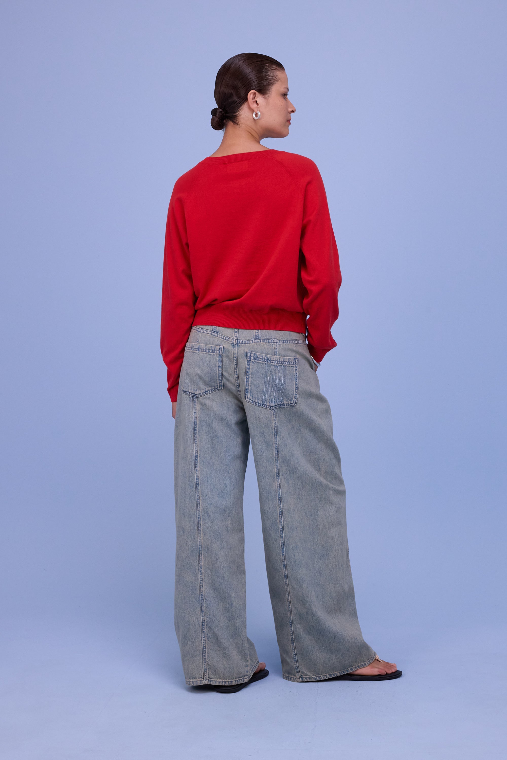 Havar cardigan in coral red