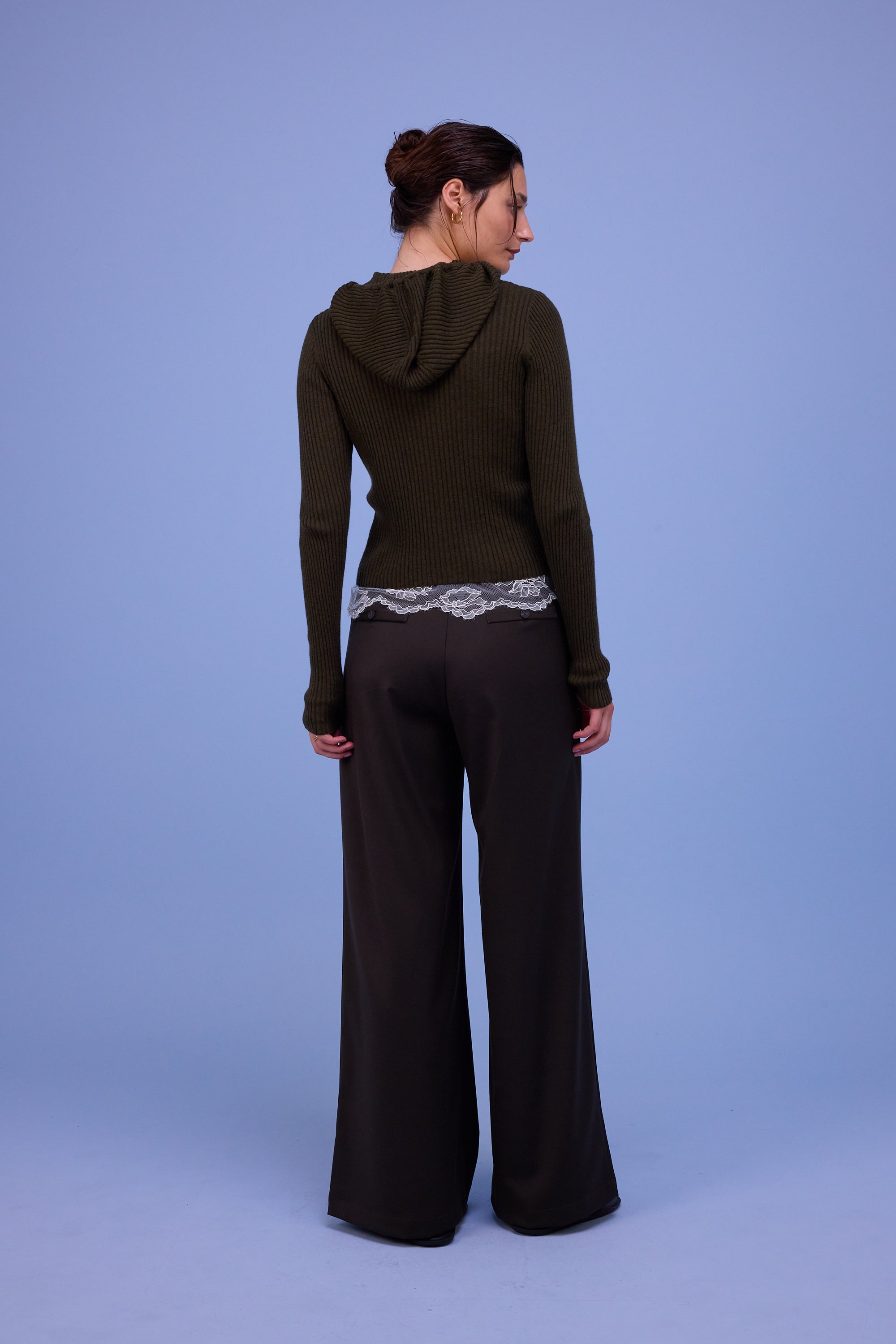 Hendaye cardigan in nori green