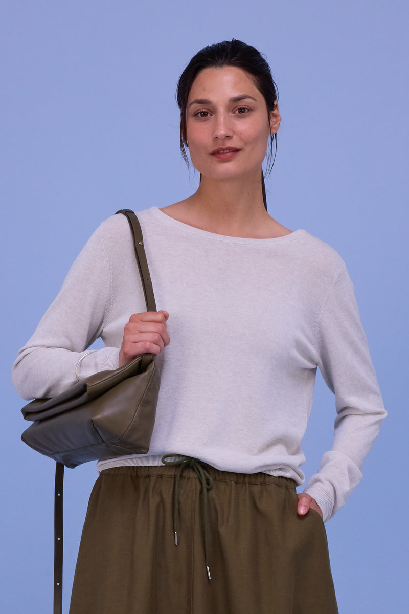 Hortos trui in white chiné