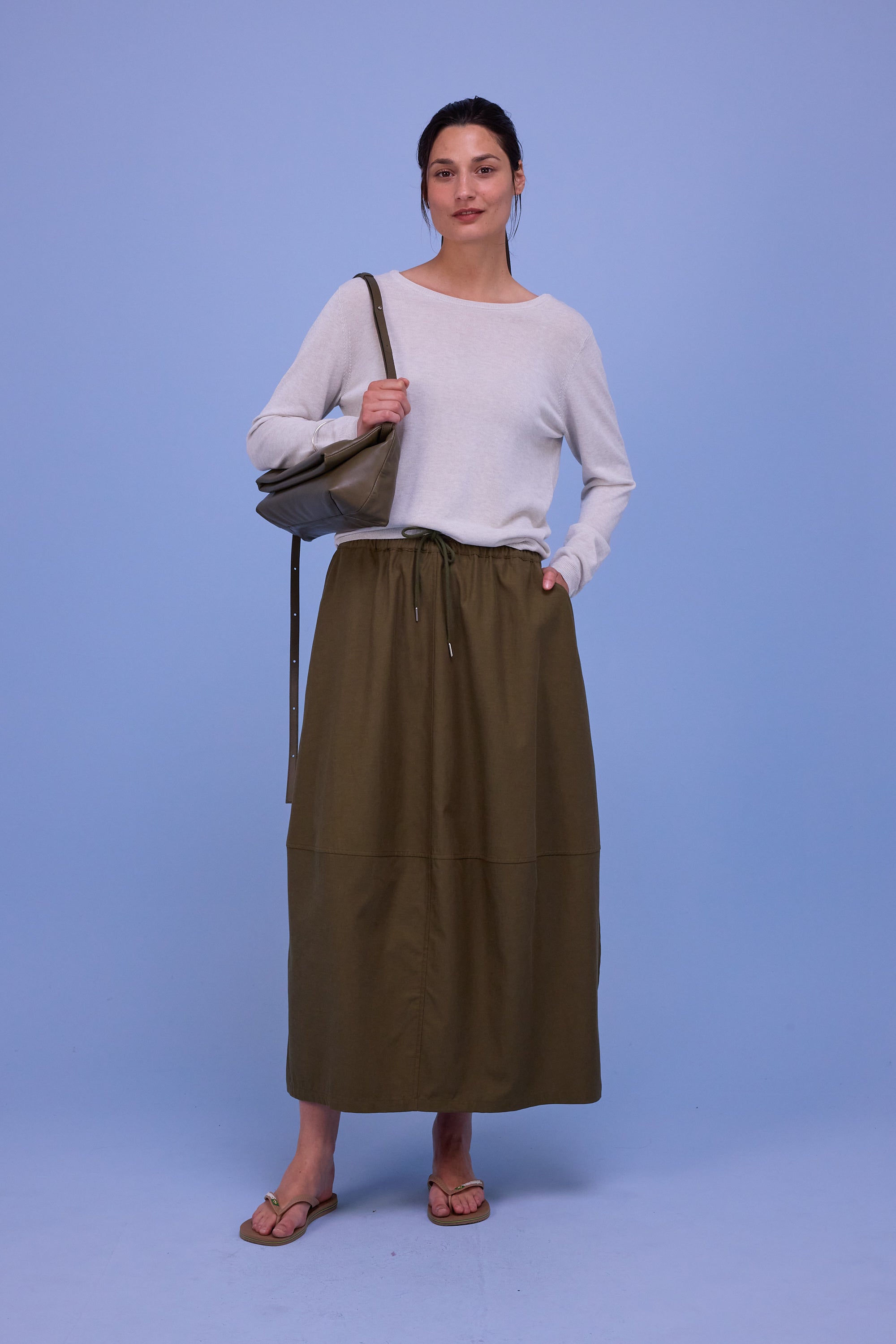 Hortos trui in white chiné