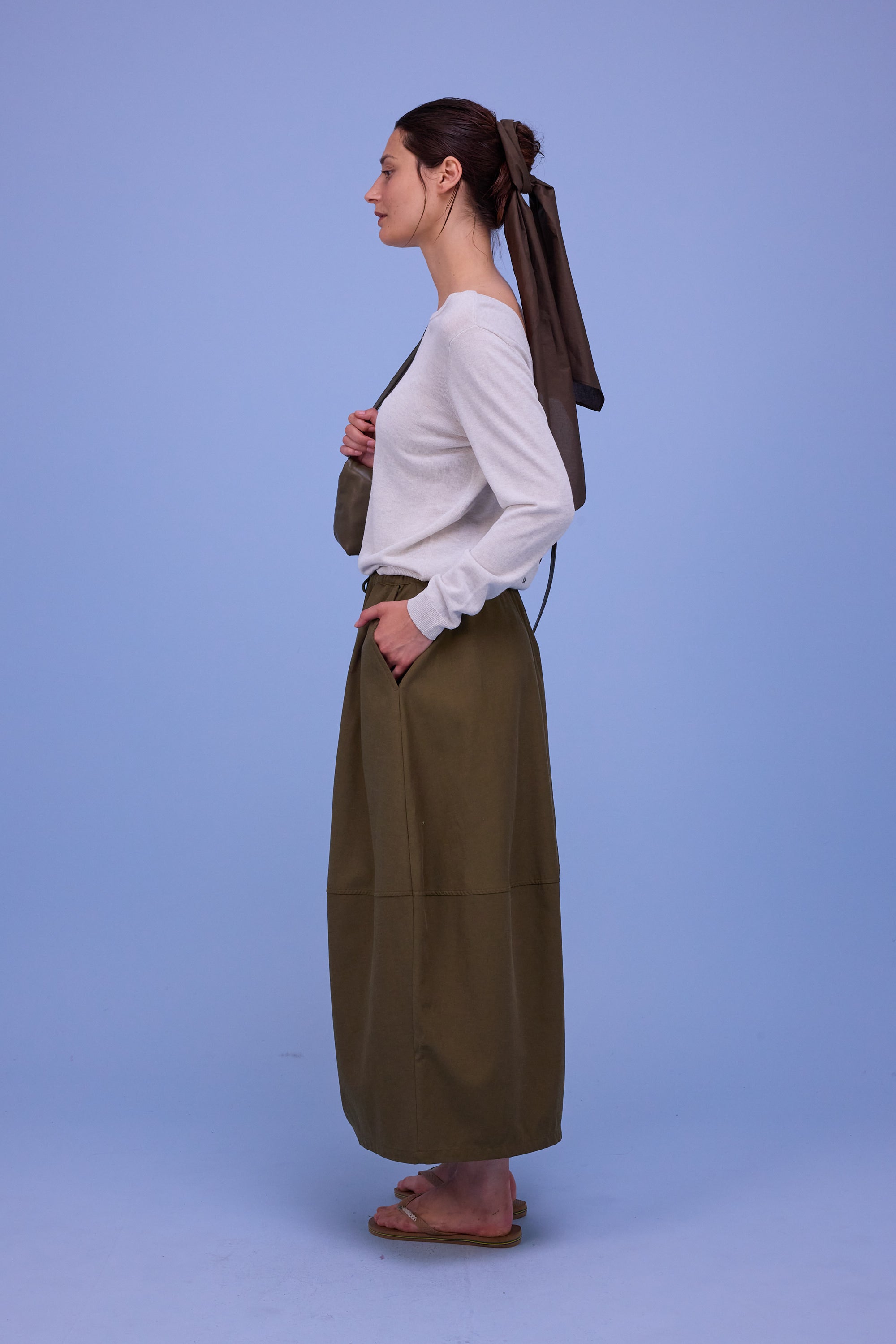 Hortos trui in white chiné