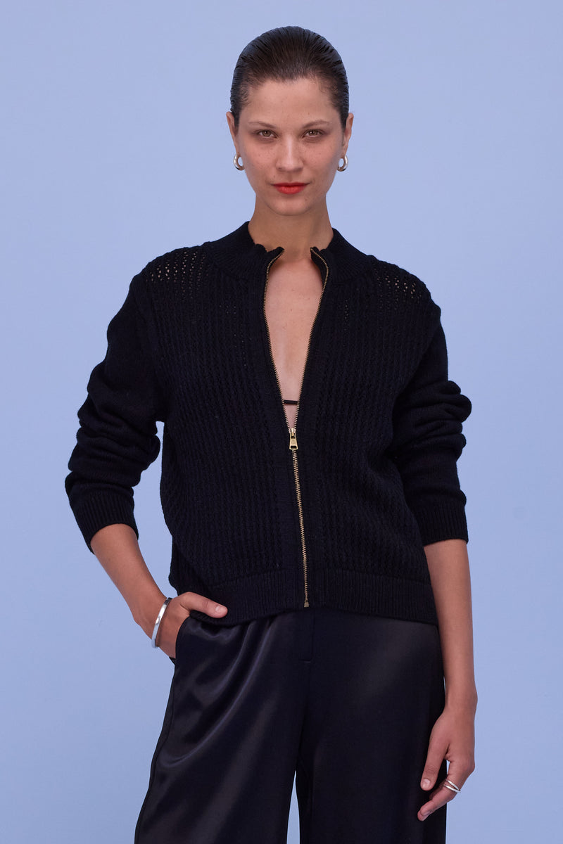 Herklion cardigan in black