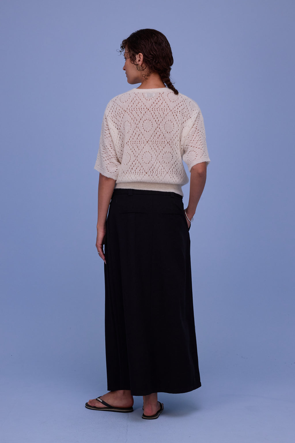 Hainaut knitted top in off-white