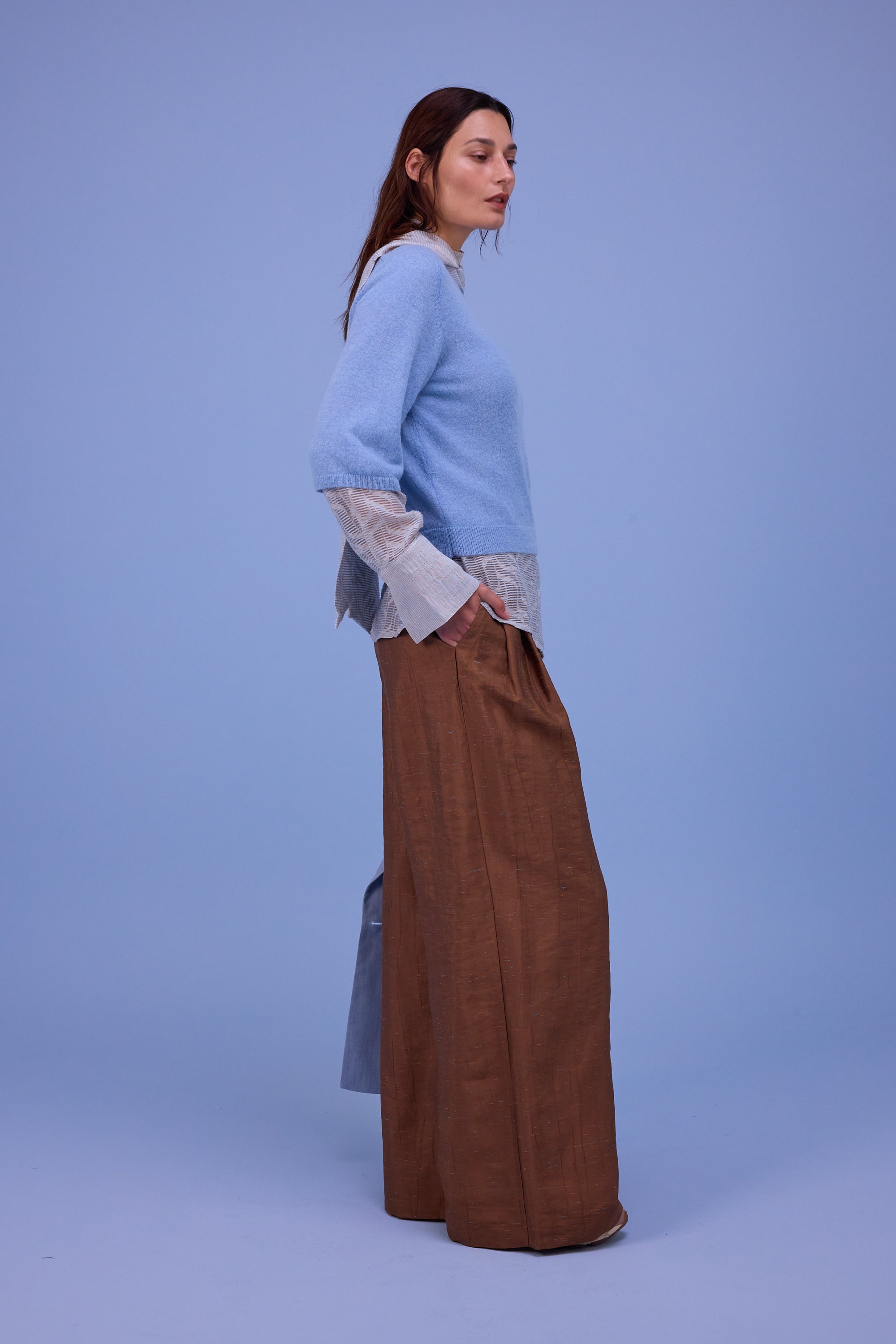 Huelva trui in chambray blue