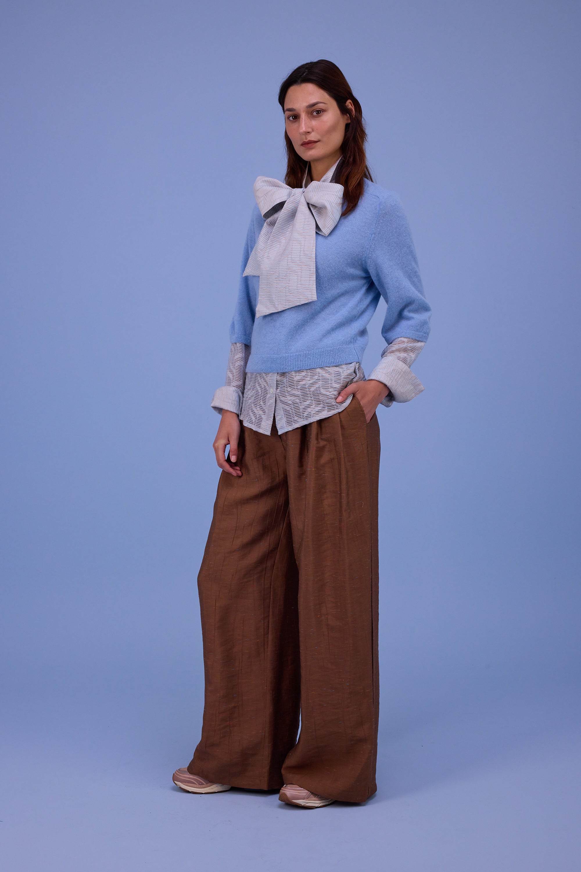 Huelva trui in chambray blue